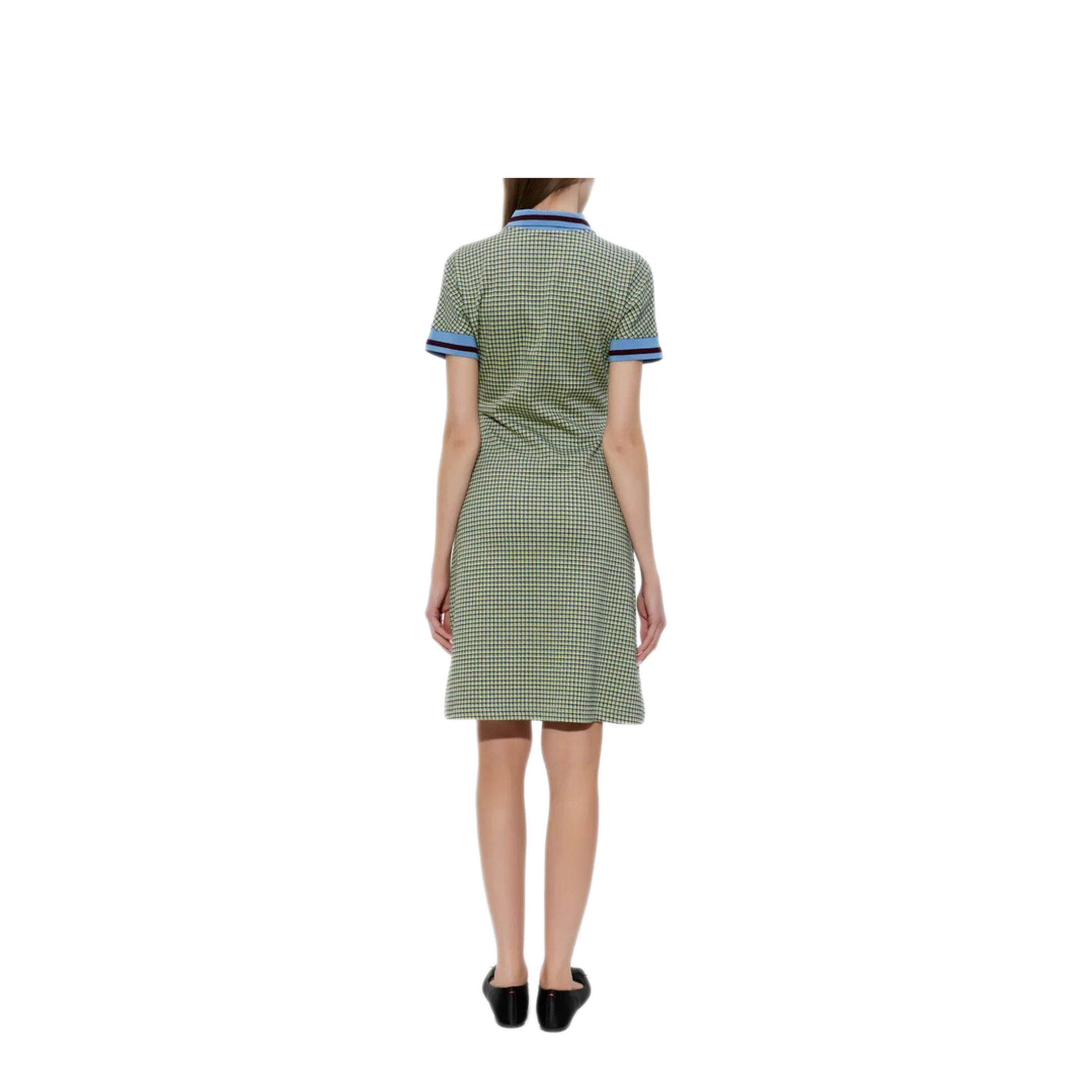 Polo-Collar Check Mini Dress - Image 3
