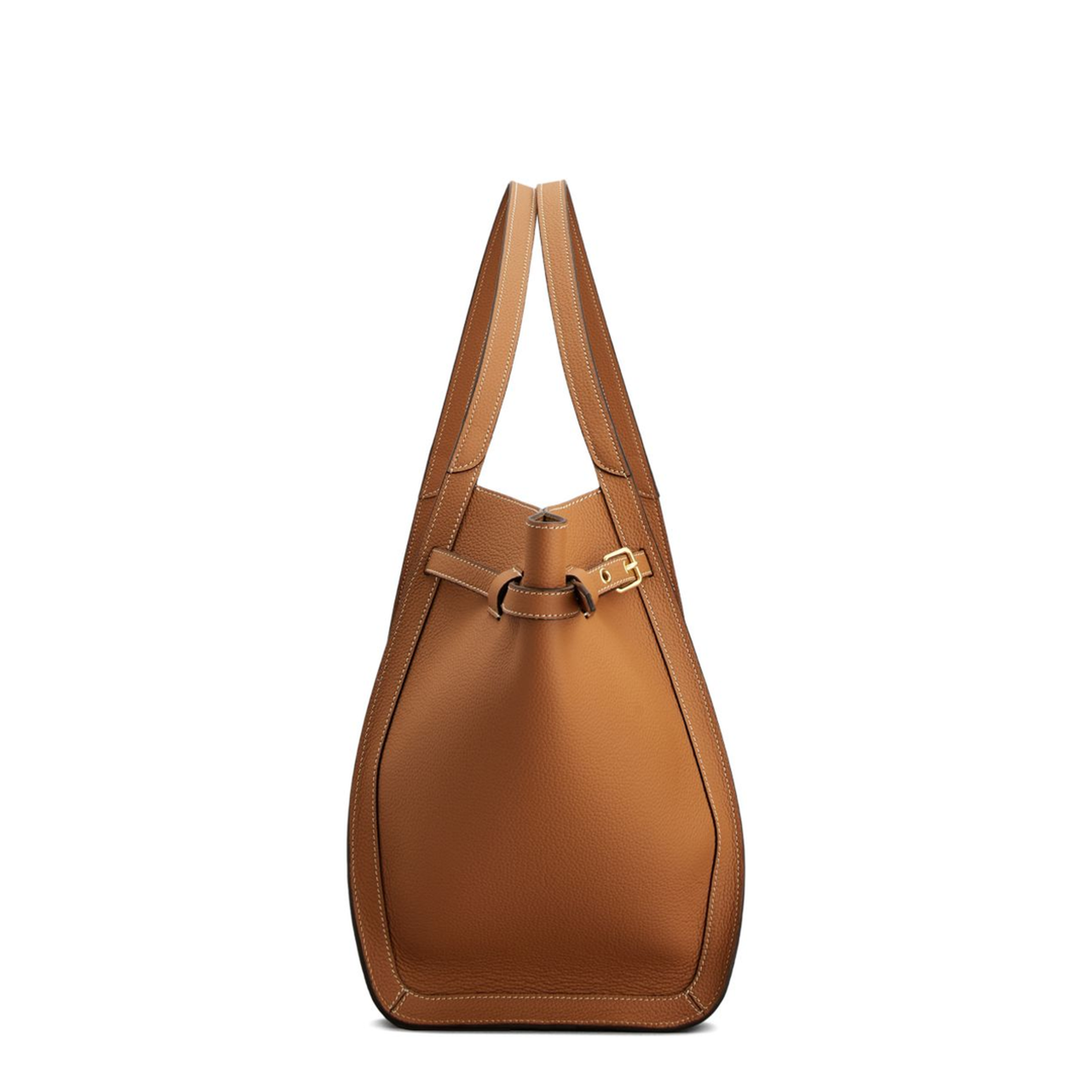 Medium Calf Leather Shopping Bag - Brown - Image 6