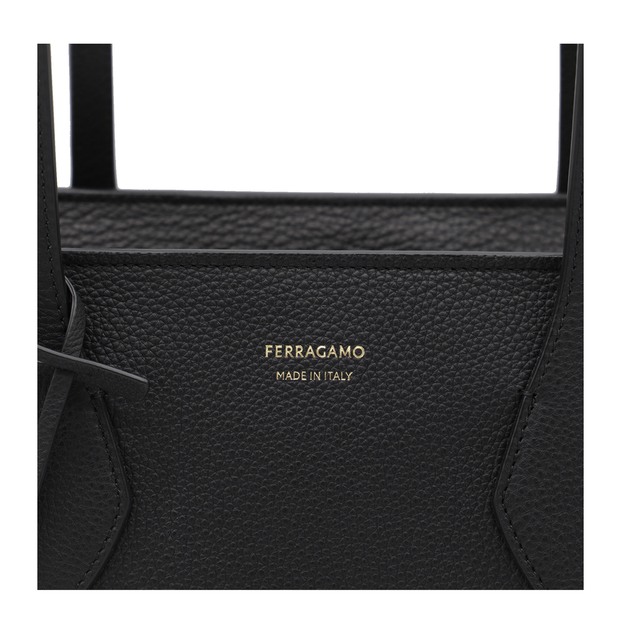 Ferragamo Black Leather Tote Bag - Image 4