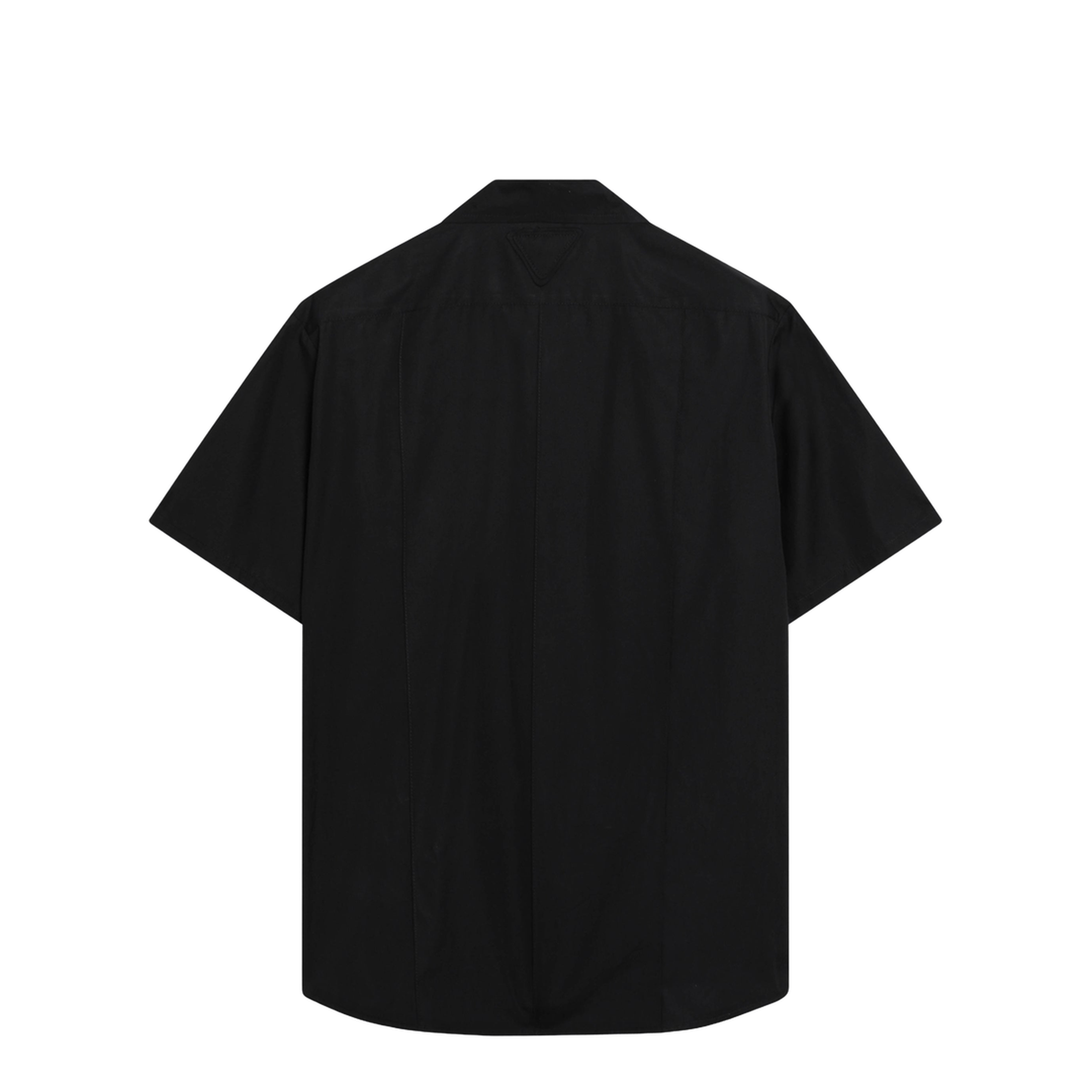 Black Poplin Short-Sleeve Shirt - Image 2