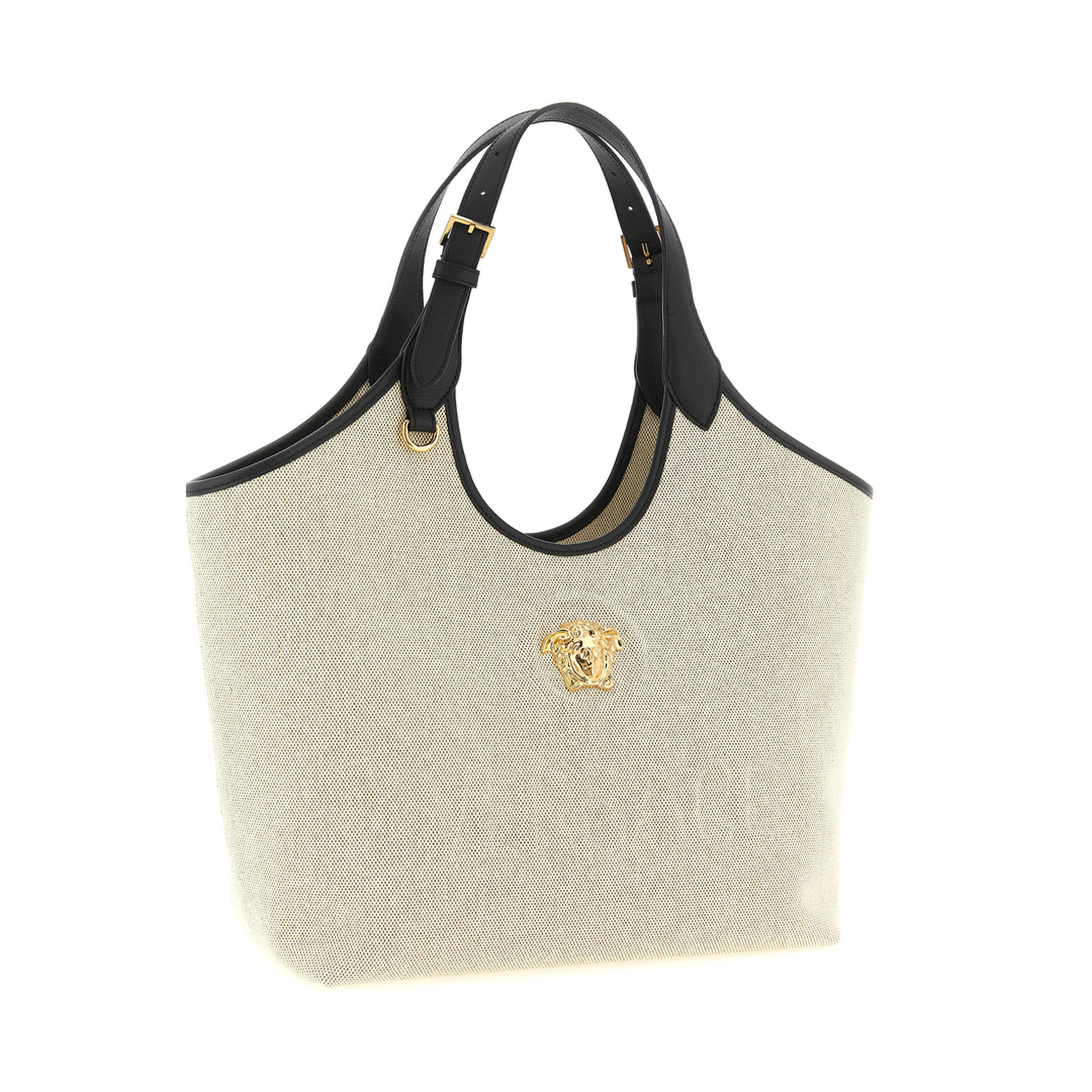 La Medusa Medium Canvas Tote Bag - Beige - Image 3