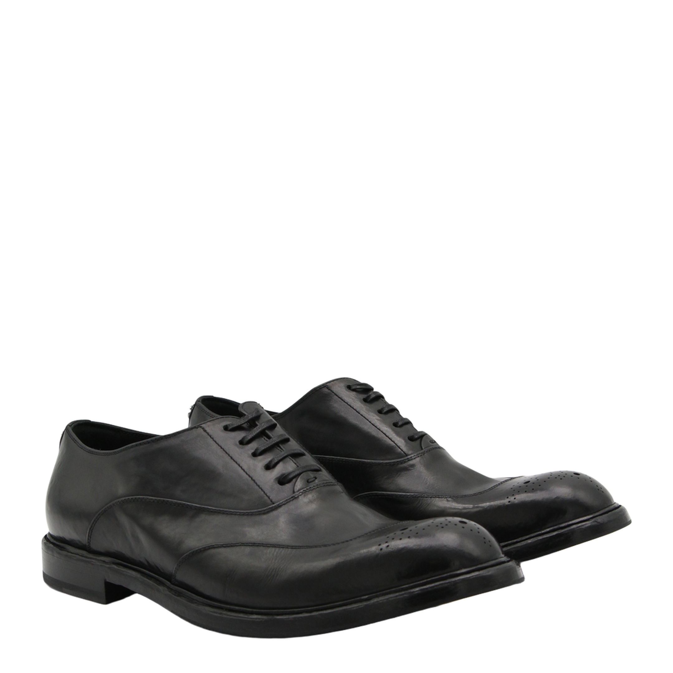 Washed Black Calfskin Lace-Up Shoe - Image 4