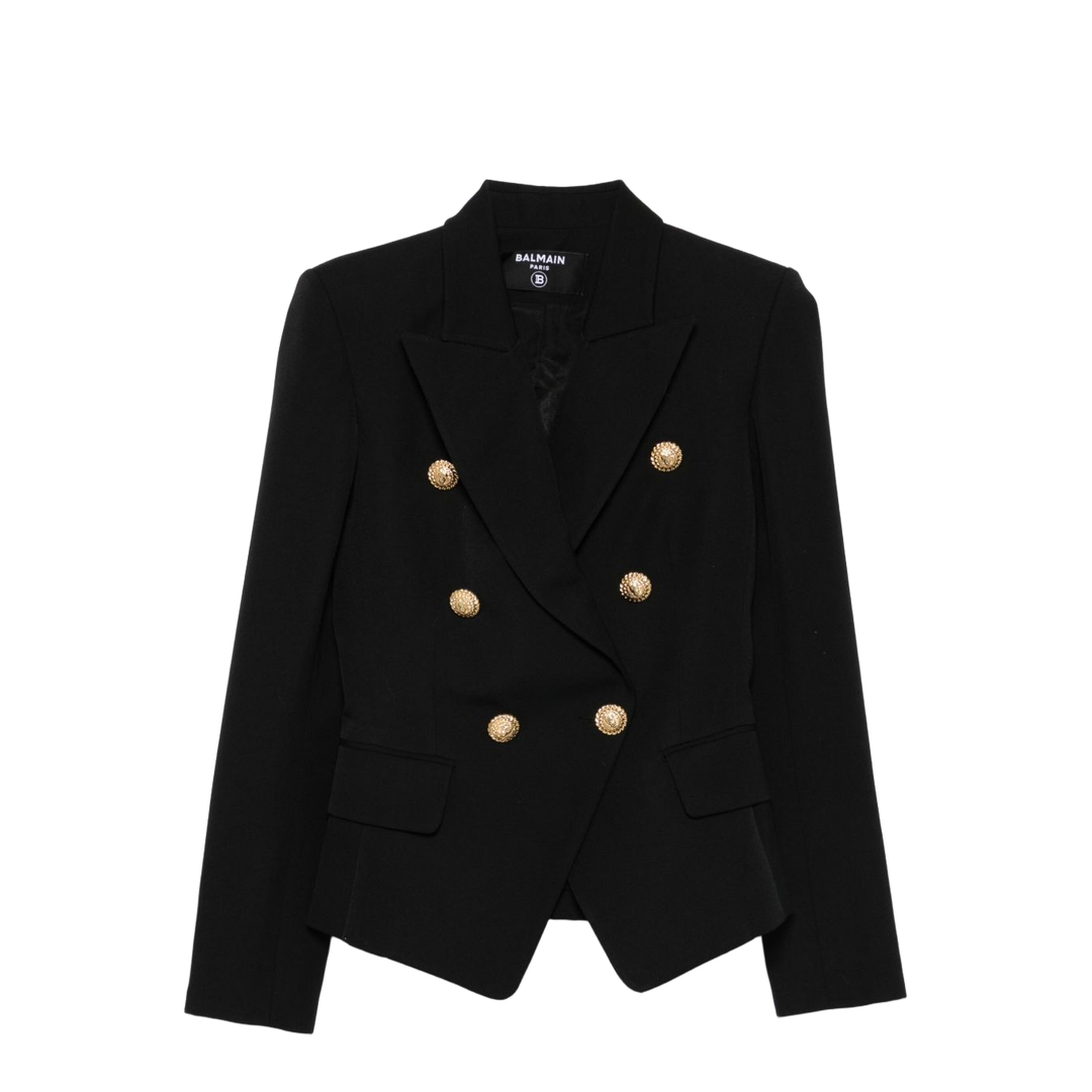 Black Virgin Wool 6-Button Jacket - Image 1