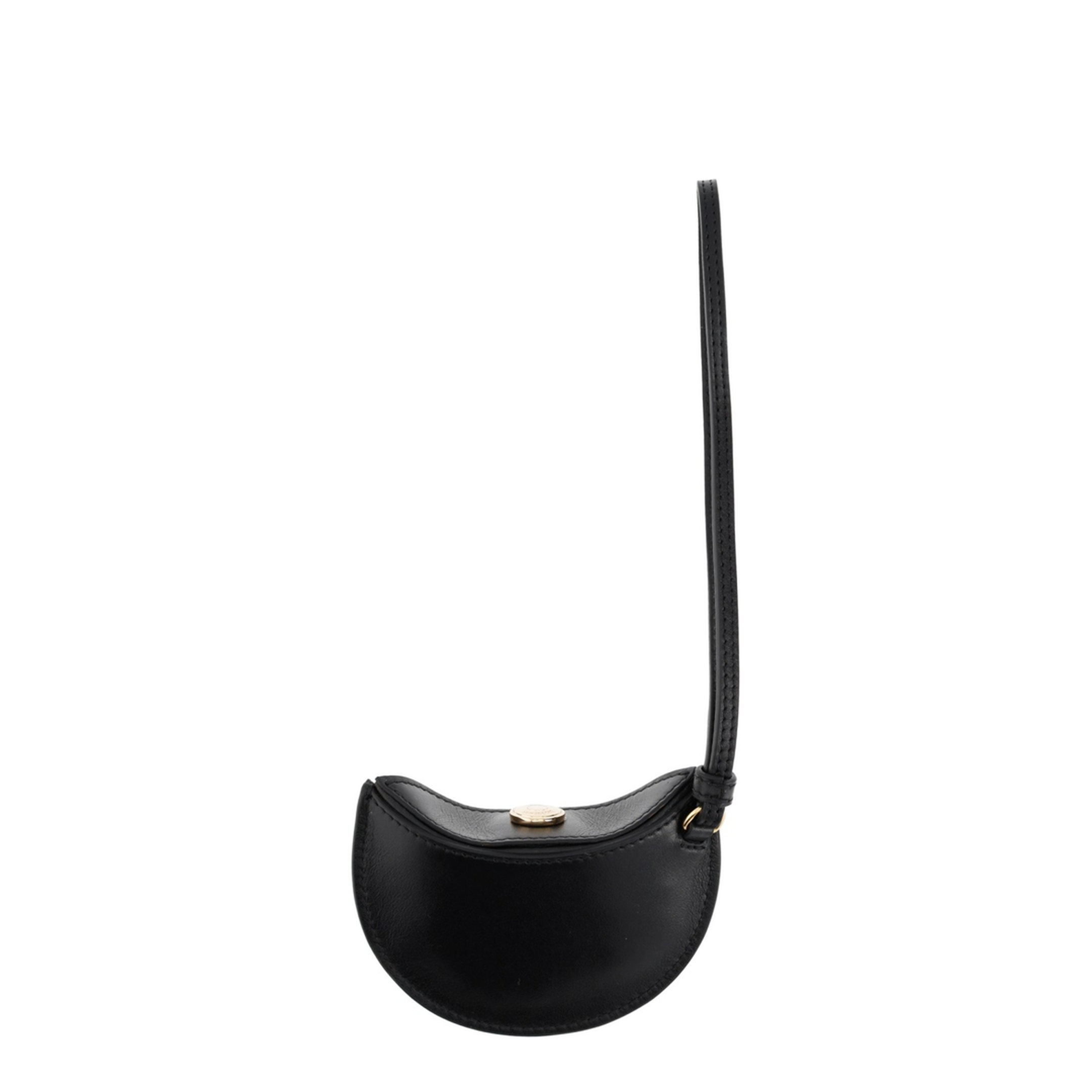 Jacquemus The Calisso Half-Moon Wallet (Le Porte Ovalo Charm) in Black Smooth Leather - Image 2