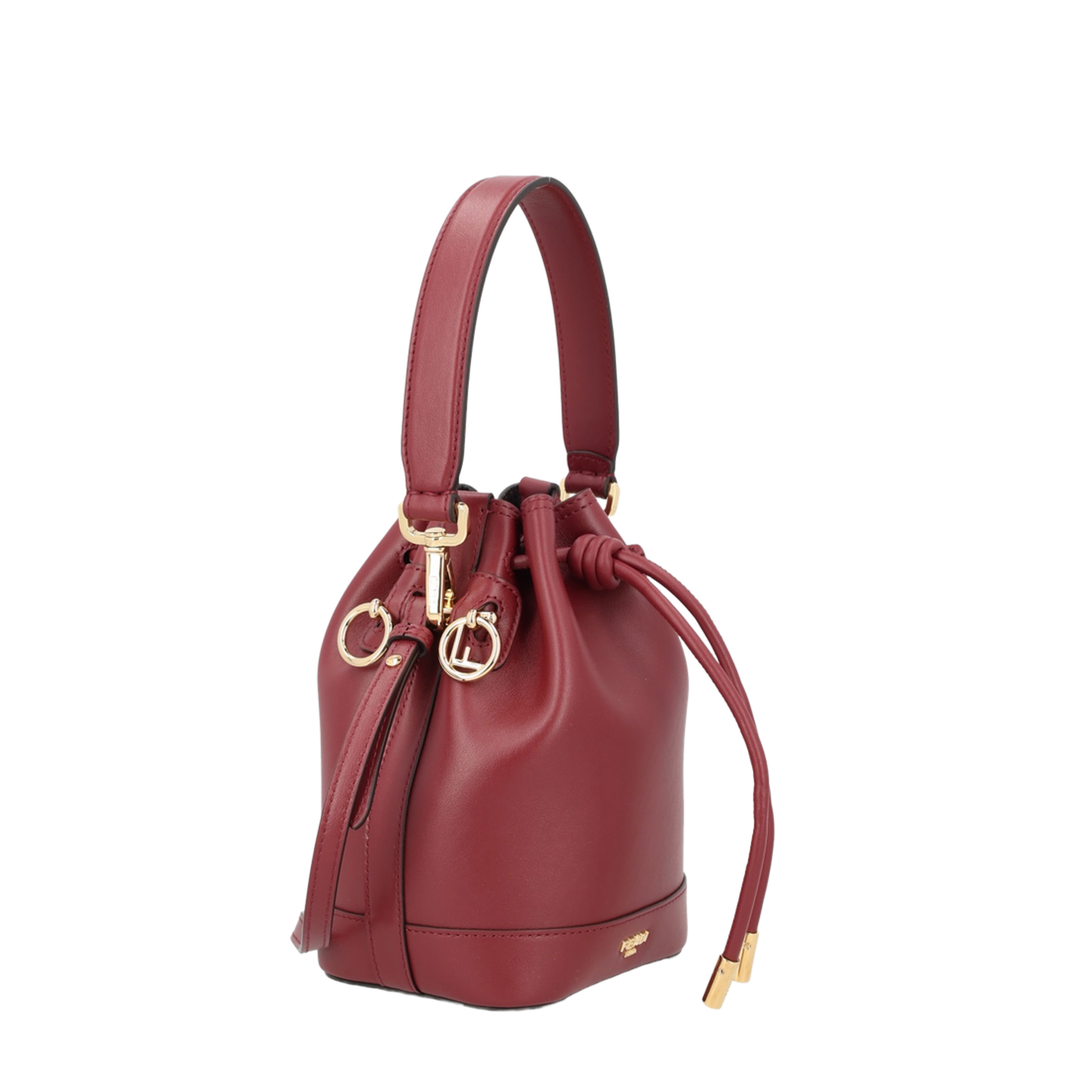 Fendi Mon Tresor Mini Bucket Bag in Carmine Red Calf Leather - Image 3