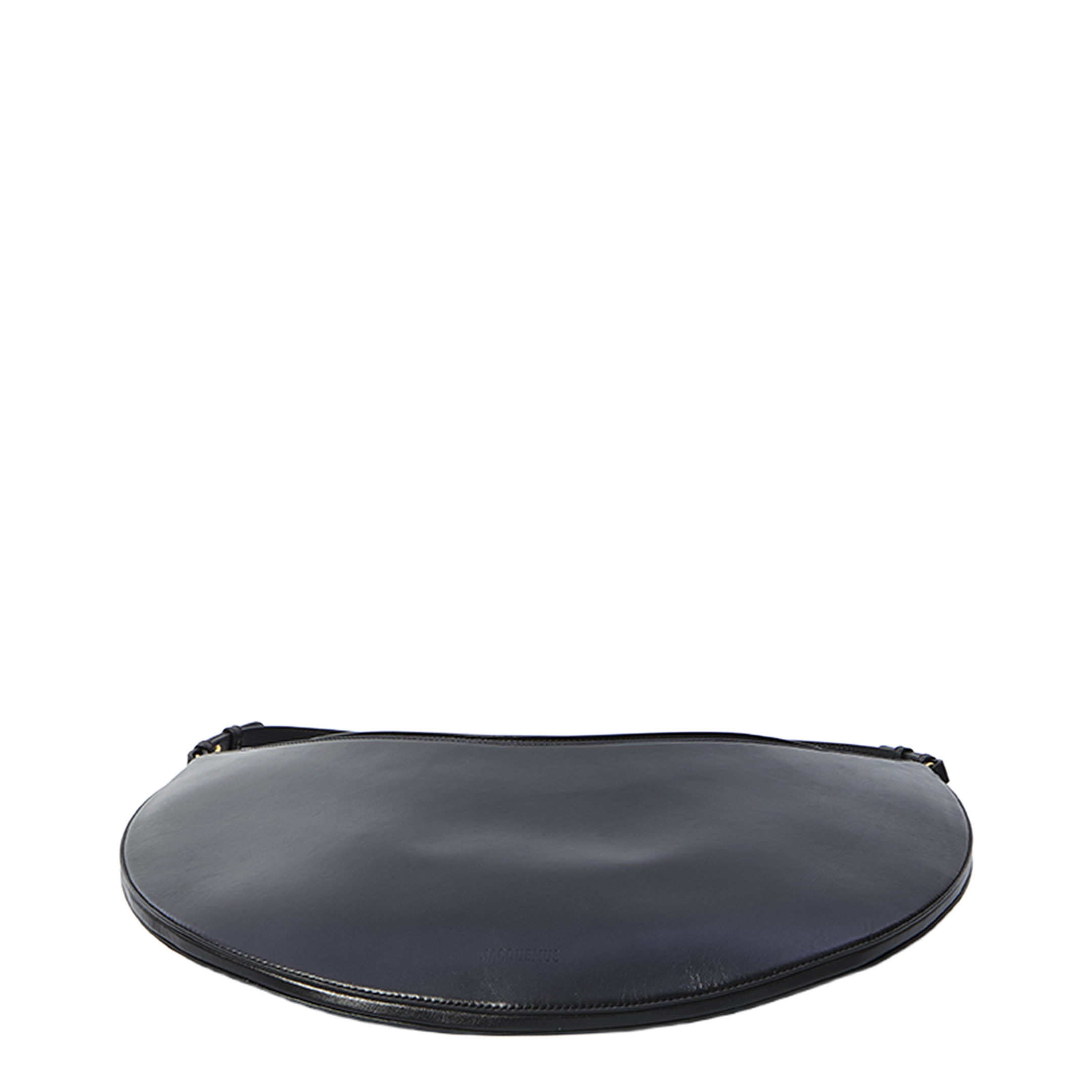 Large Calf Leather Hobo Bag - Black - Image 3