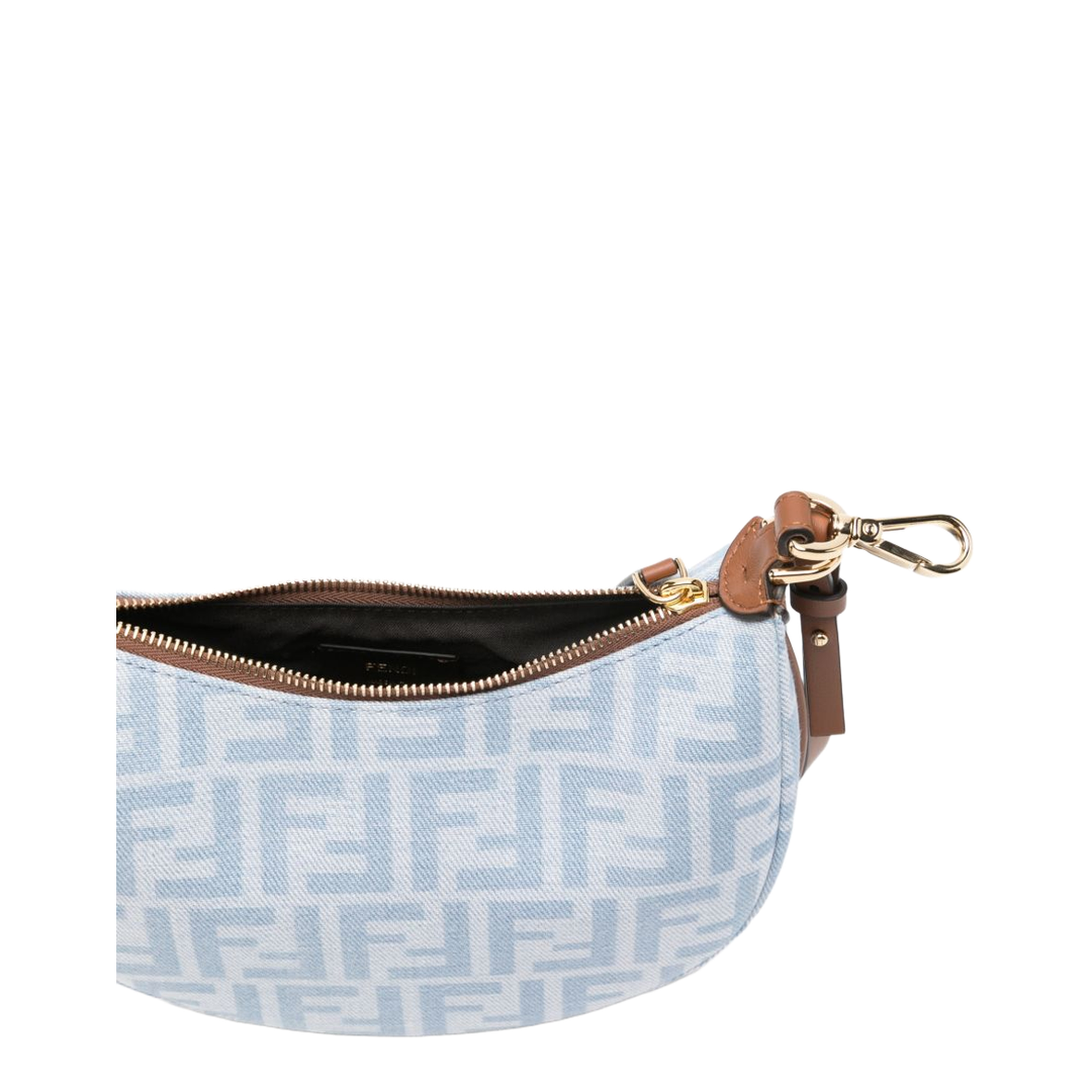 Fendigraphy Mini Denim Jacquard Shoulder Bag - Light Blue - Image 4