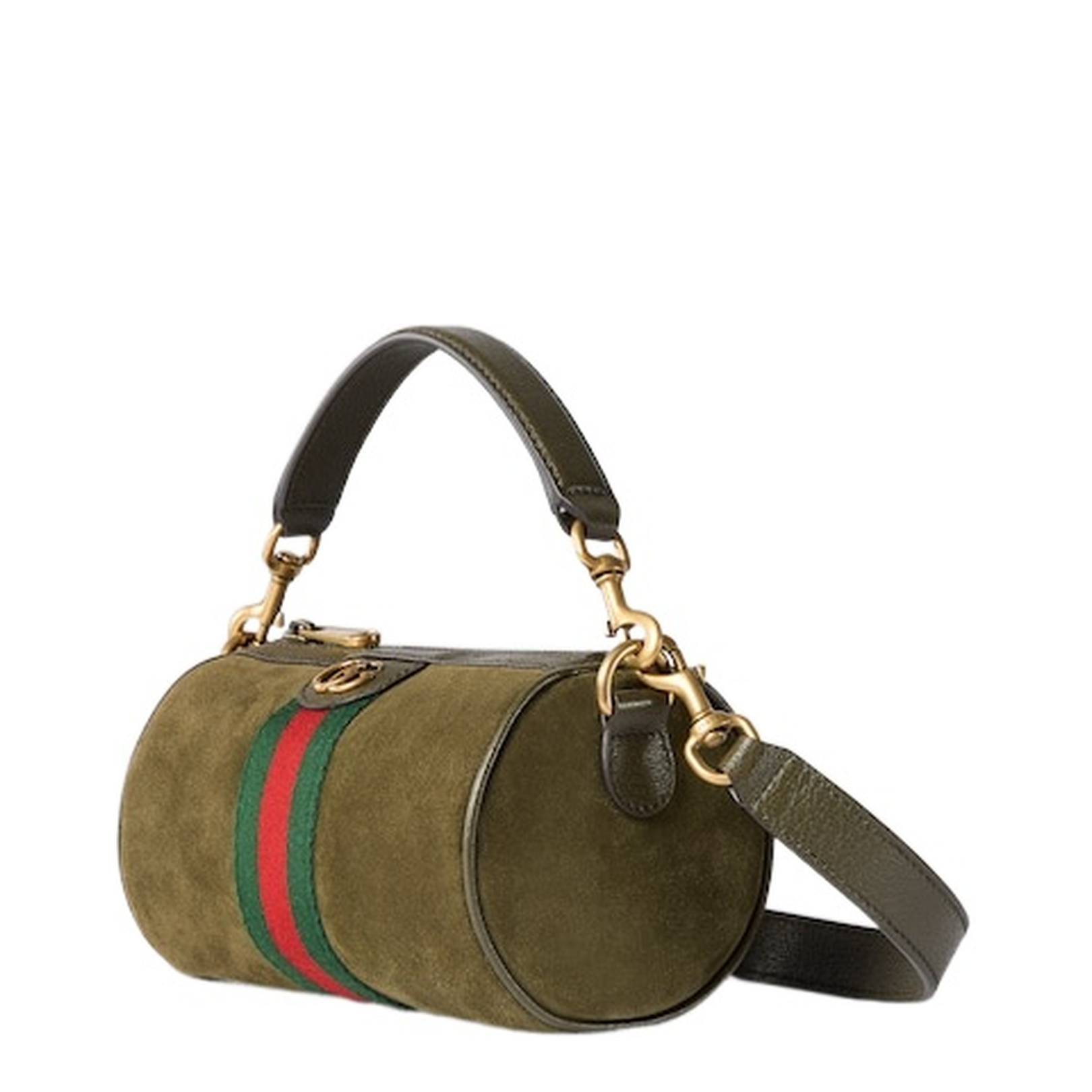 Ophidia Mini Shoulder Bag Suede Dark Green - Image 3