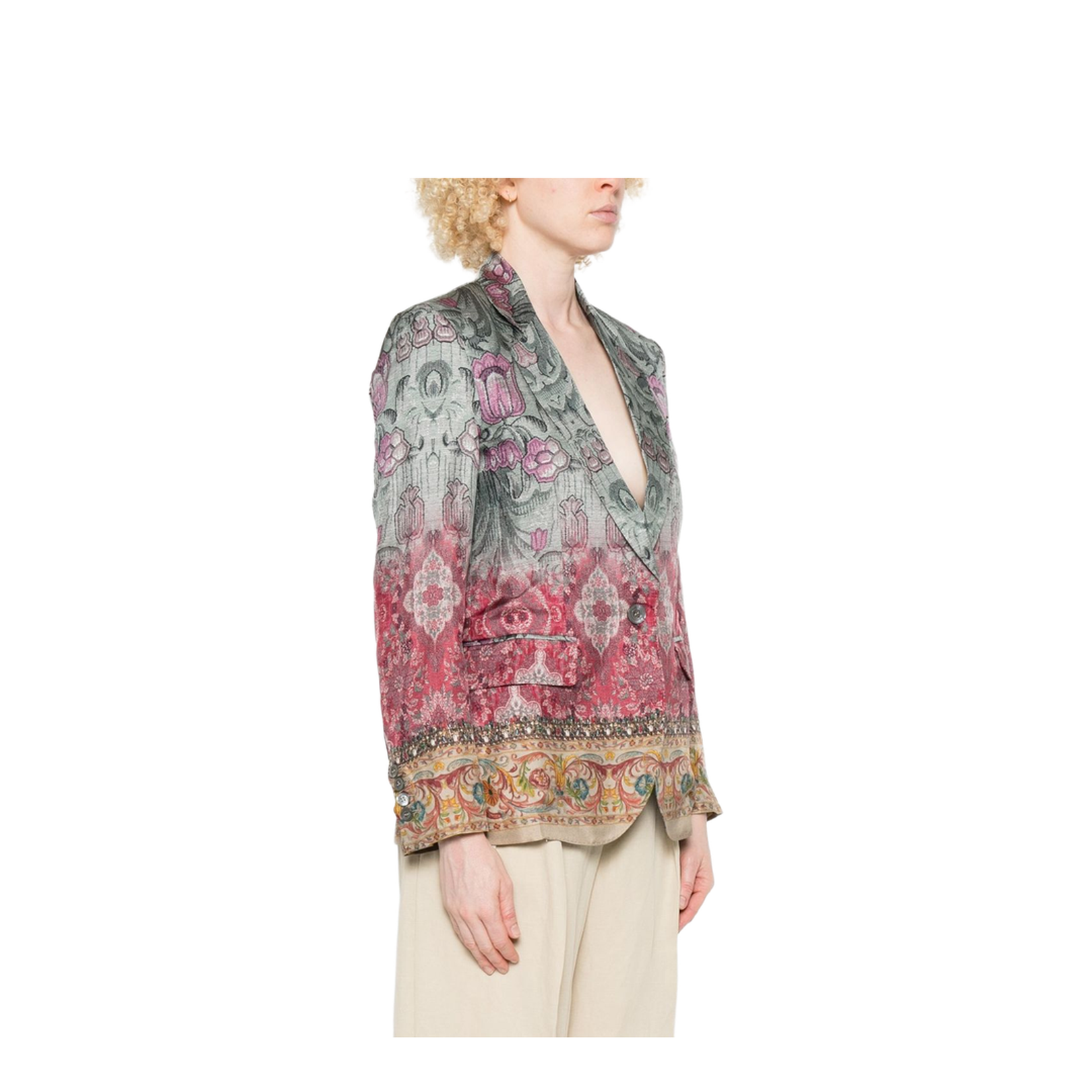 Silk Single-Breasted Jacket - Image 3