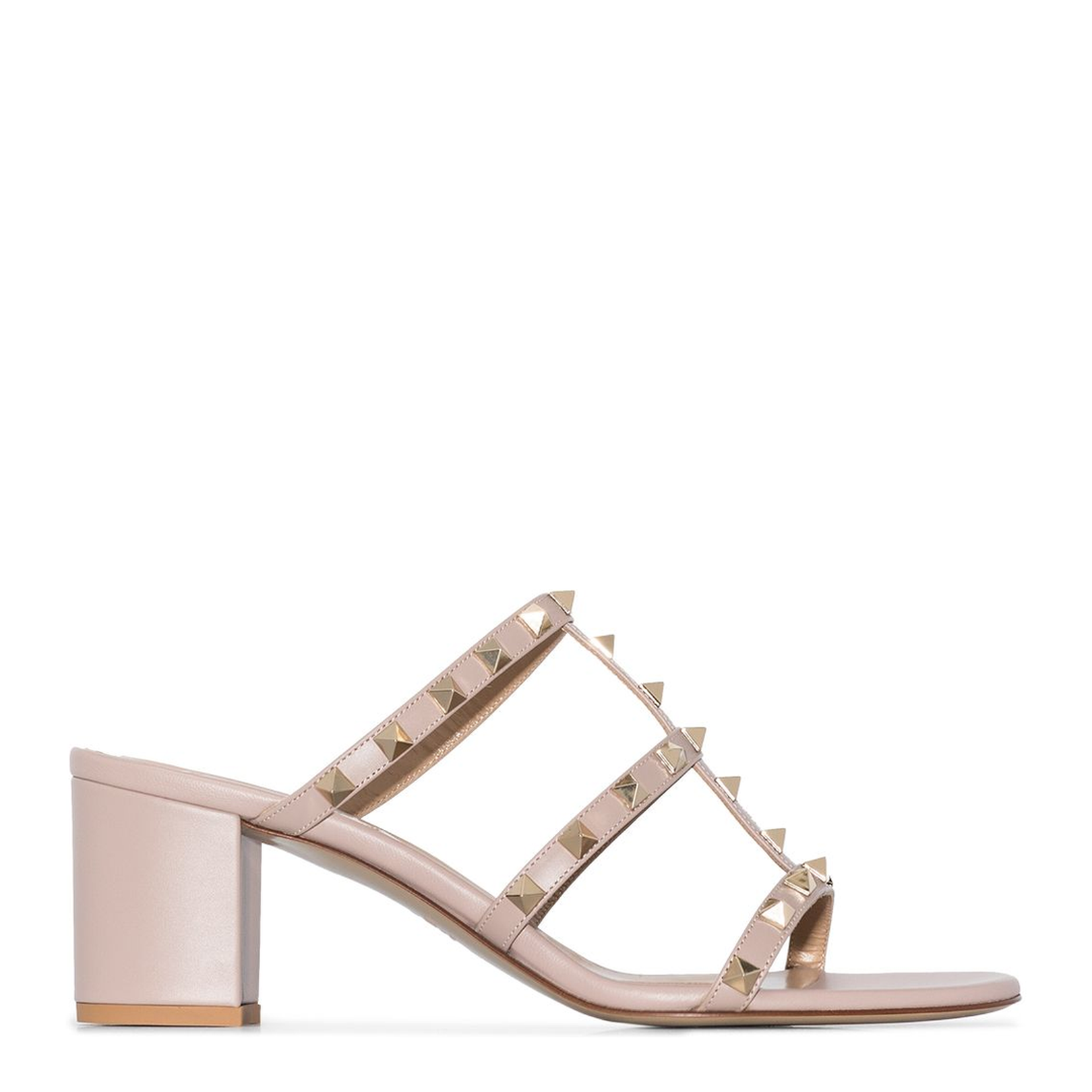 Rockstud Calfskin Leather Slide Sandal 60 Mm - Image 1