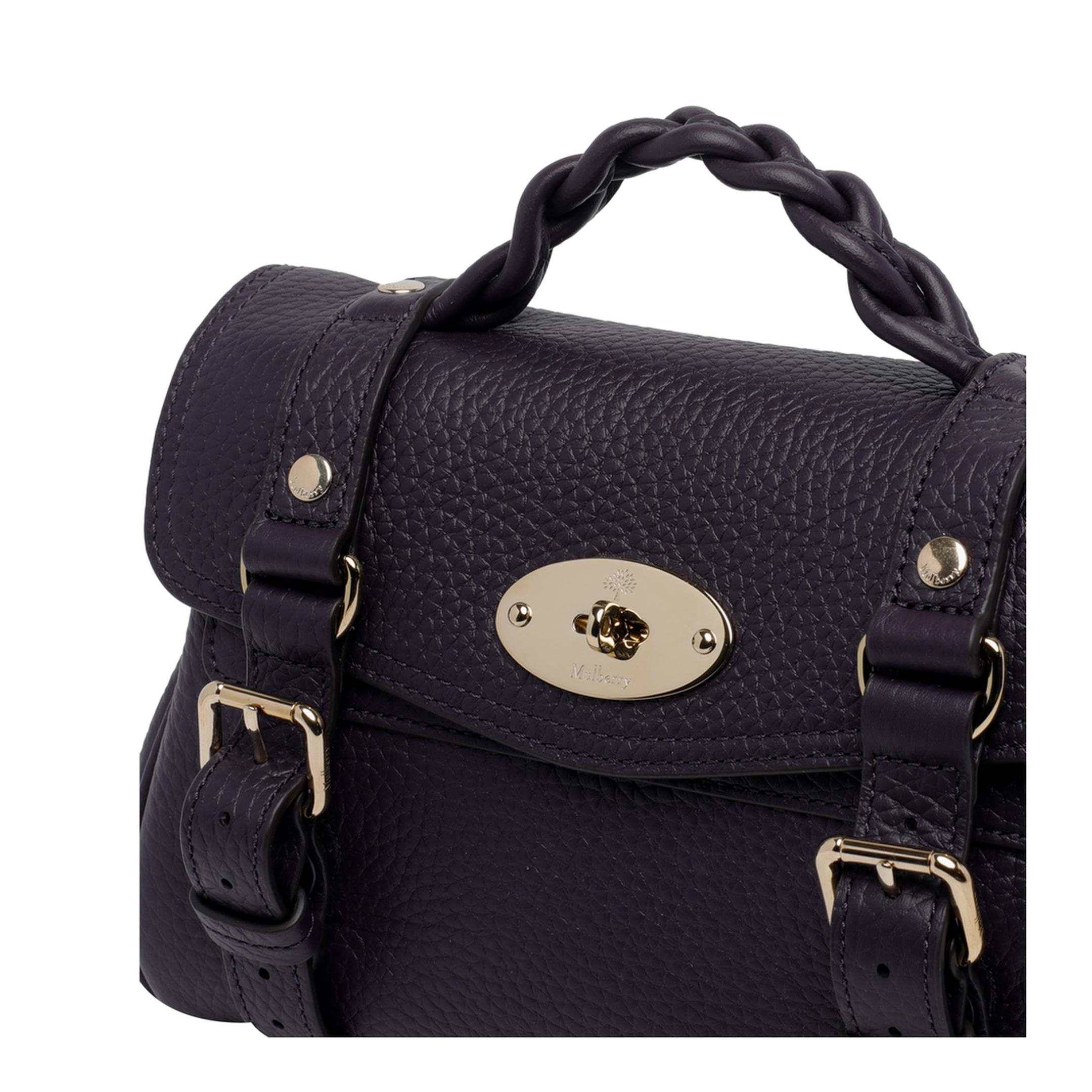Alexa Black Heavy Grain Mini Crossbody Bag - Black - Image 4