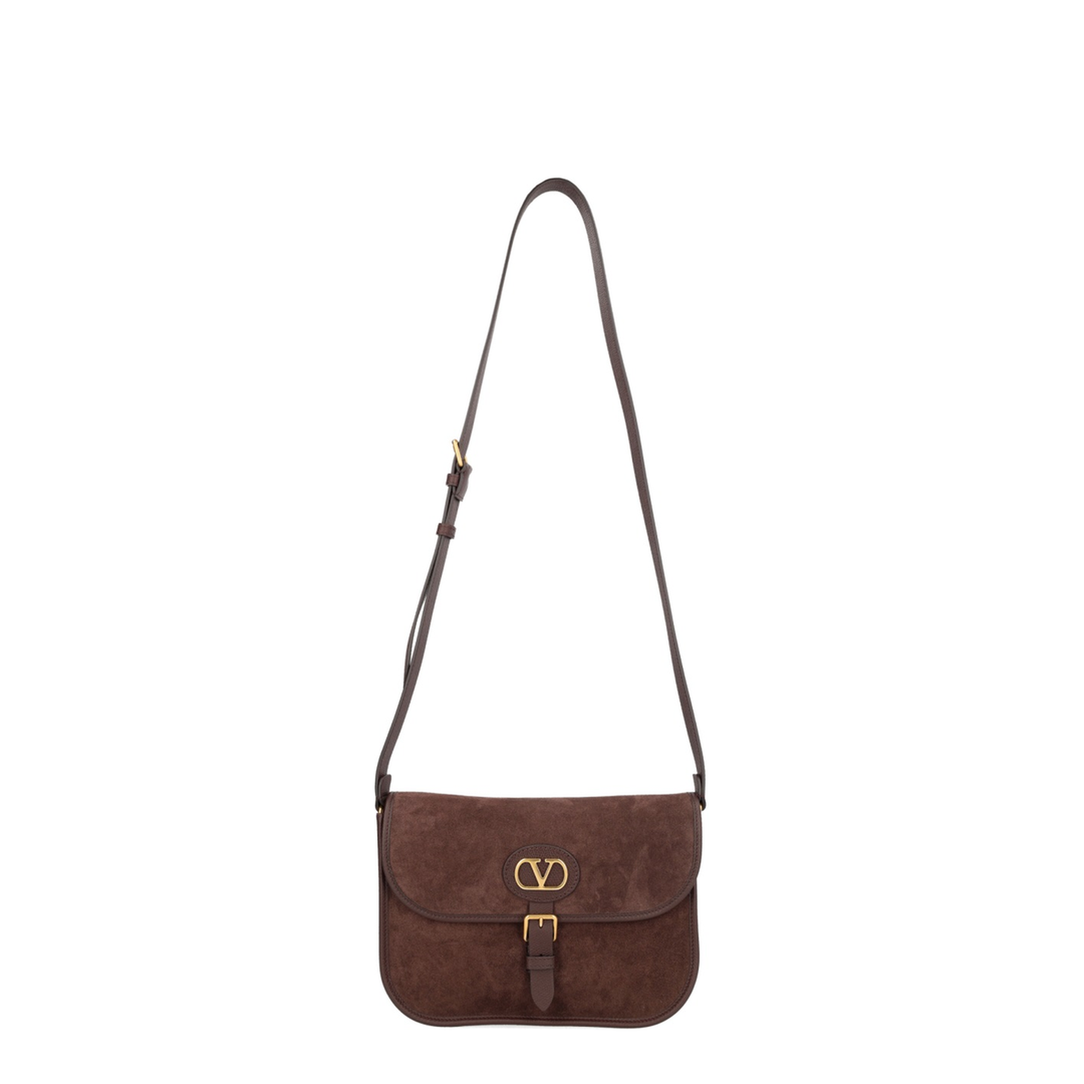 Antibes Medium Suede Shoulder Bag - Testa Di Moro - Image 1