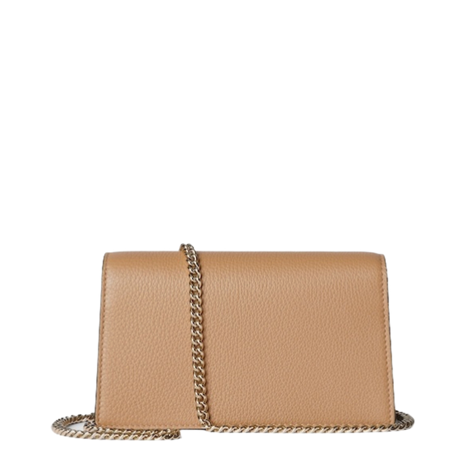 Mini Shoulder Bag in Beige Leather - Image 4