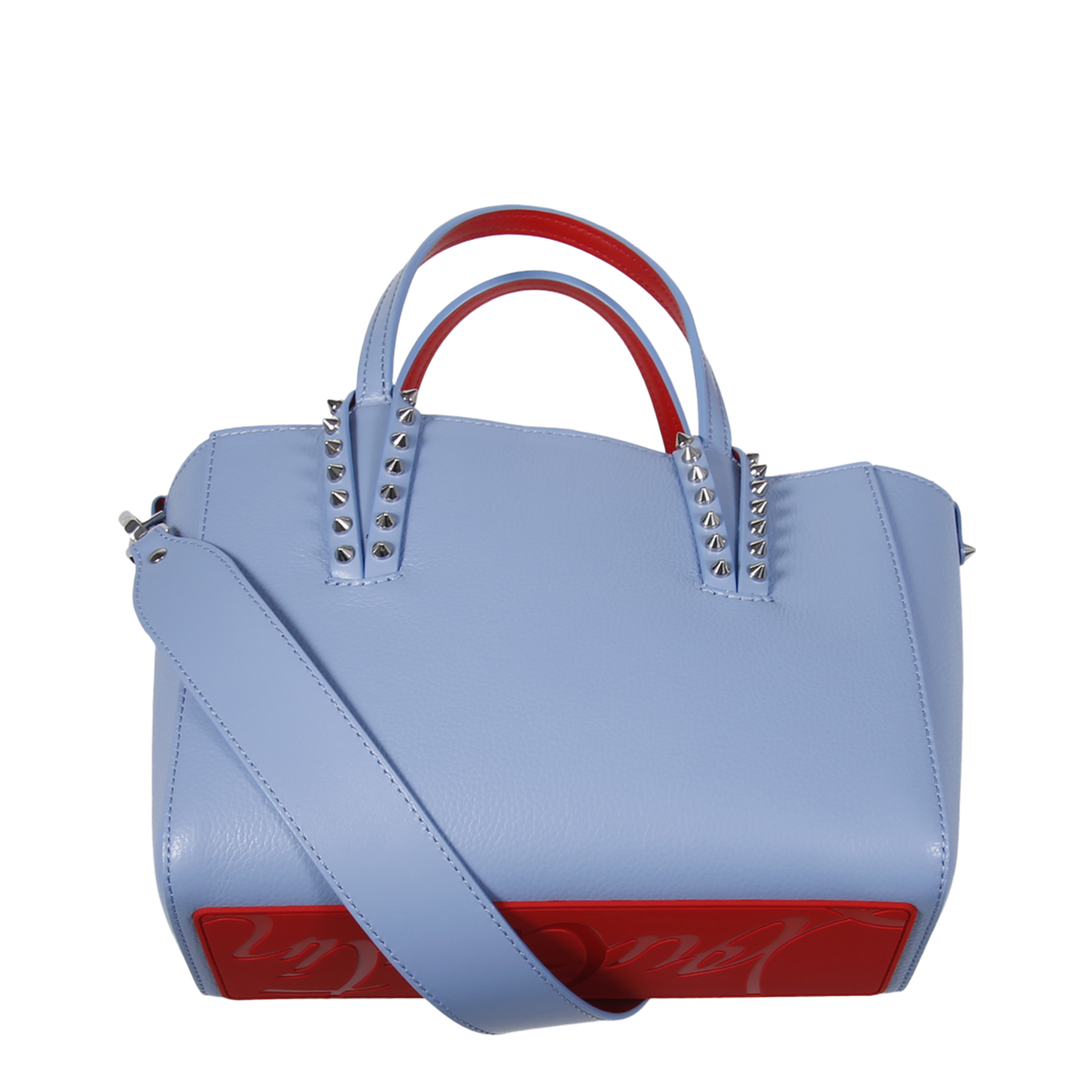 Cabata Studded Leather Crossbody Bag - Blue - Image 1