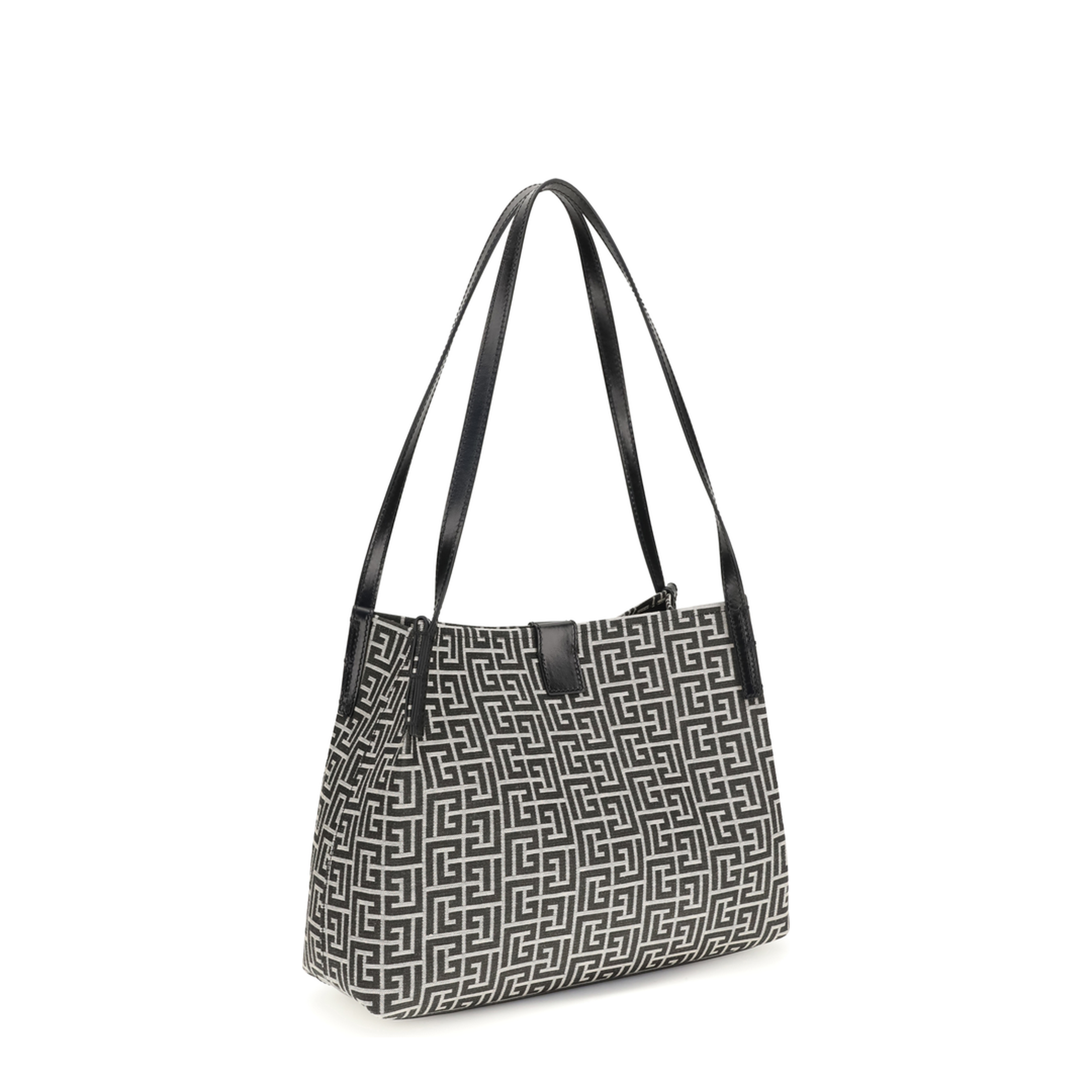 Release Small Calfskin Tote - Ivory and Black - Image 3