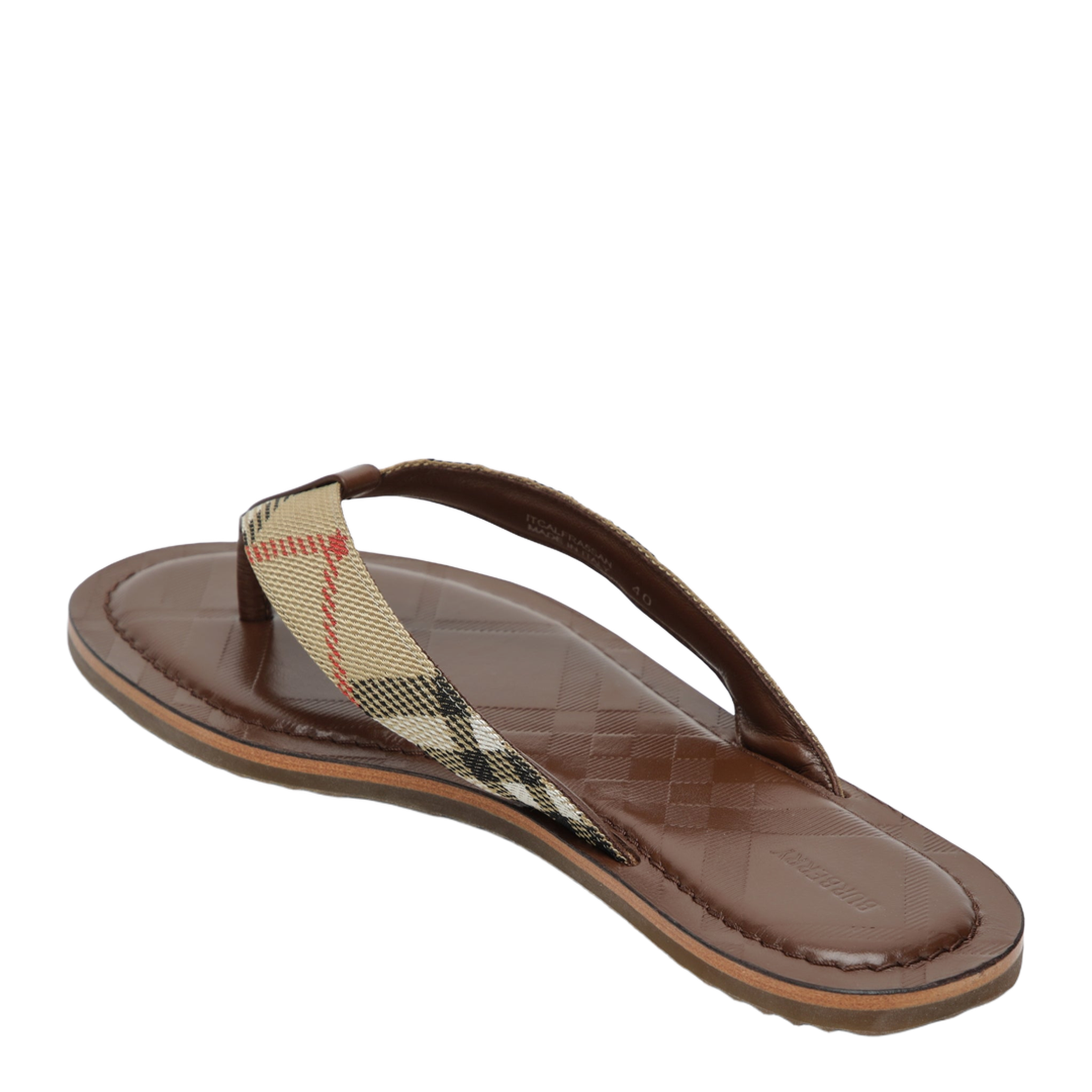 Pavilion Check Nylon-Blend Sandals In Sand Beige - Image 2