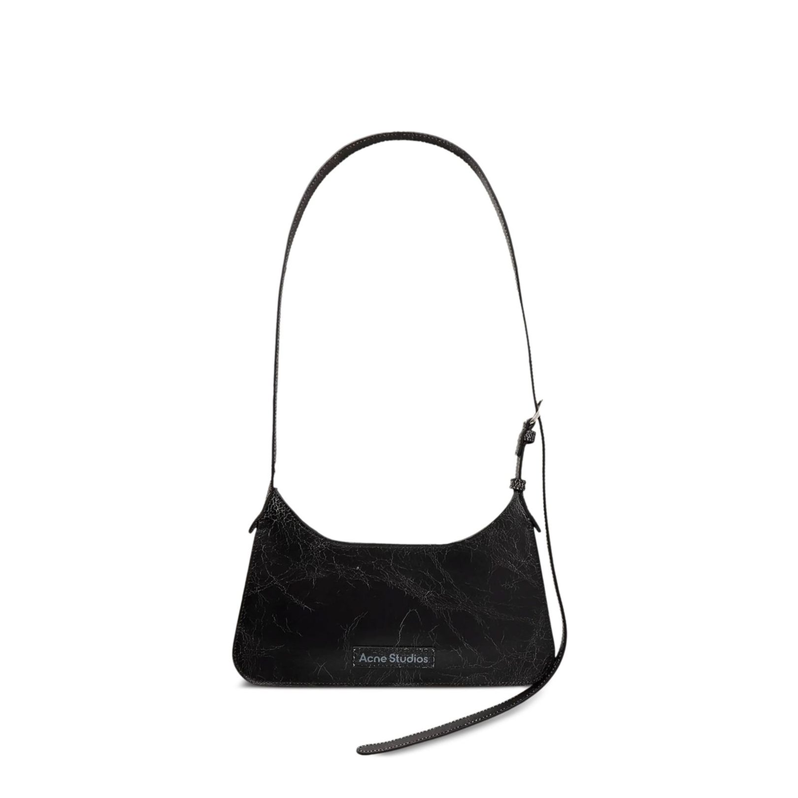Mini Flat Shoulder Bag - Black - Image 1