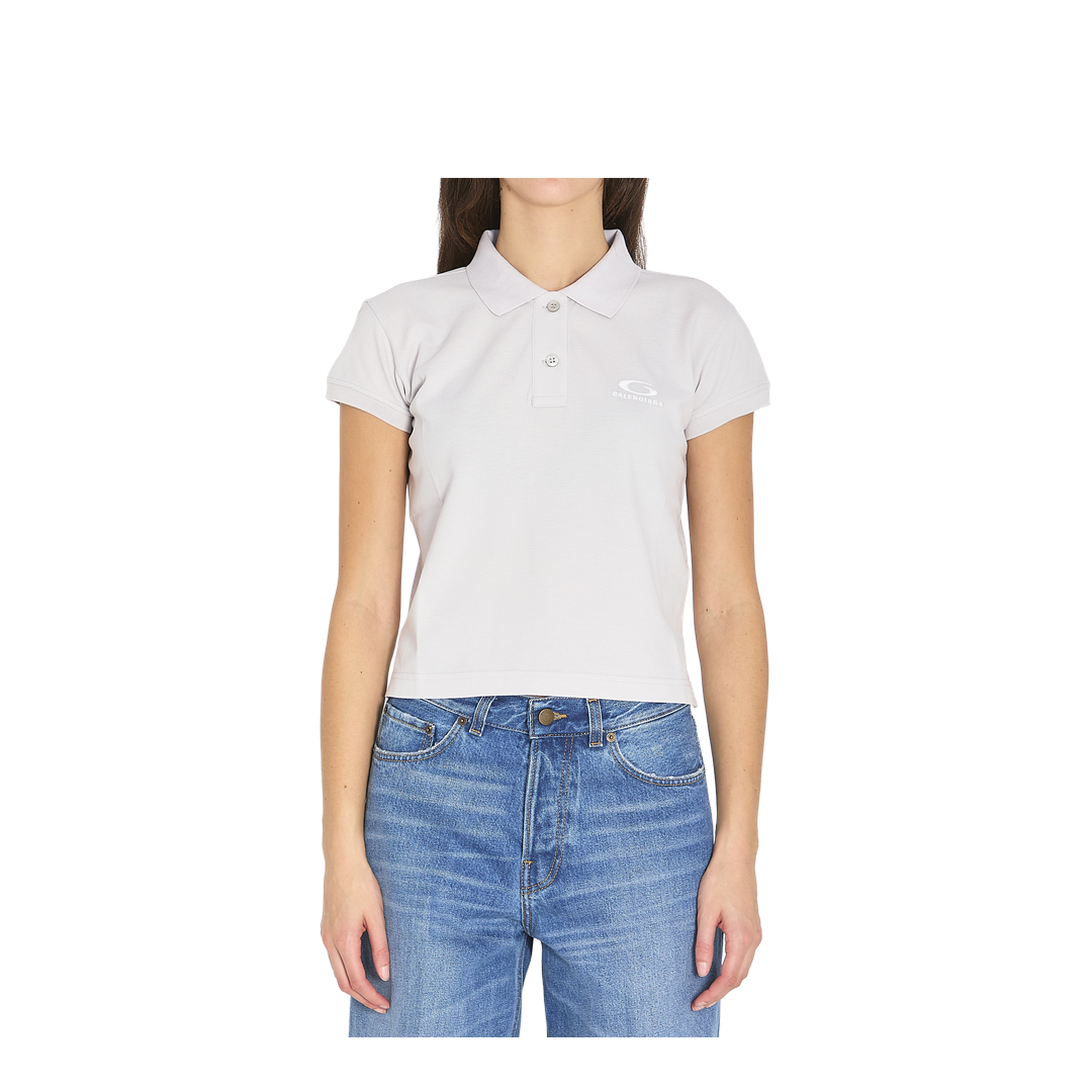 Cotton Pique Polo Shirt With Sport Icon Logo - Image 1