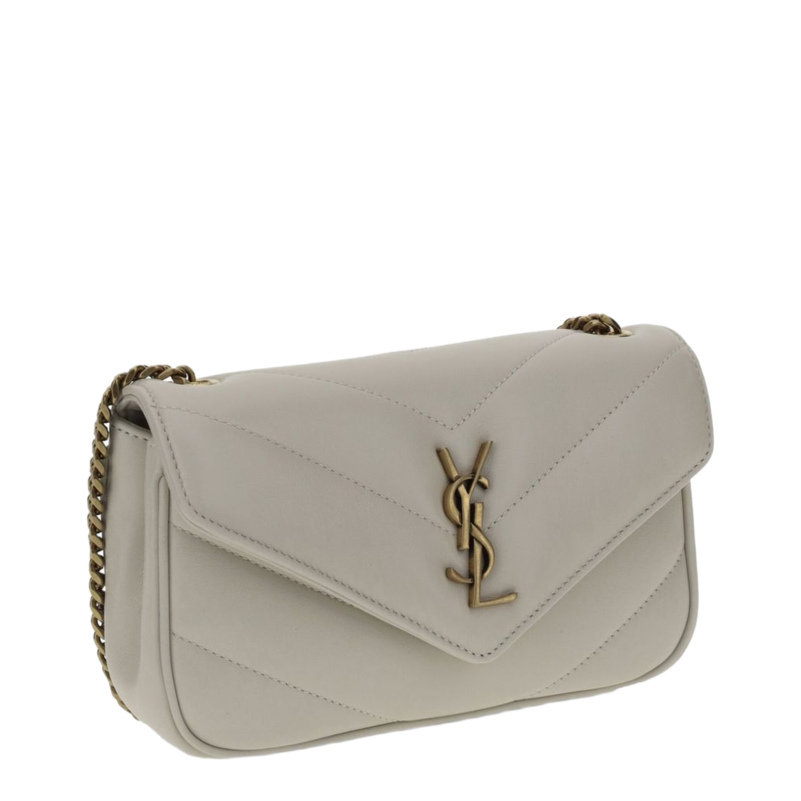 Loulou Mini Lambskin Crossbody Bags - White - Image 3