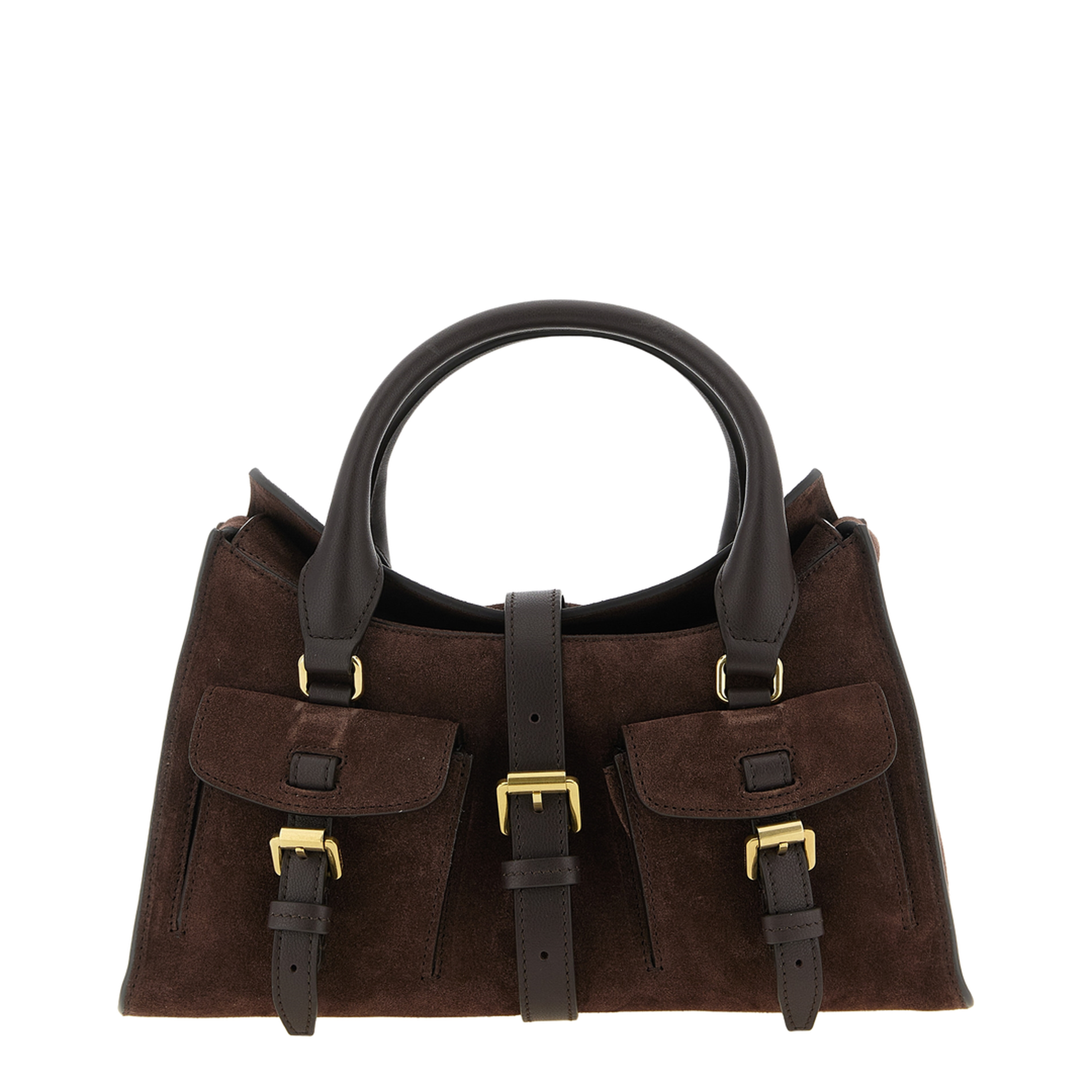 Roxanne Small Suede Tote Bag - Chocolate - Image 1