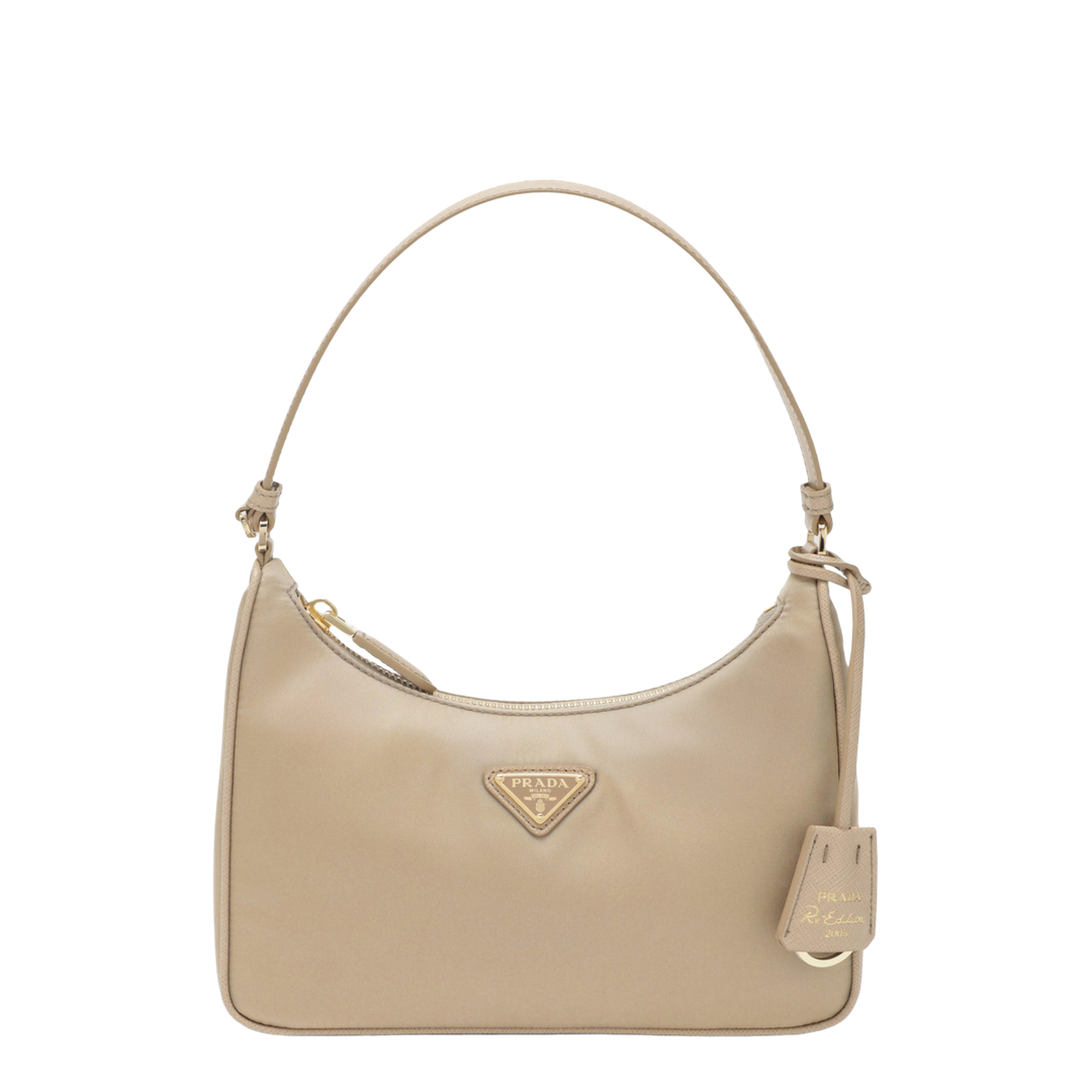 Recycled Nylon Handbag In Brown - Image 1