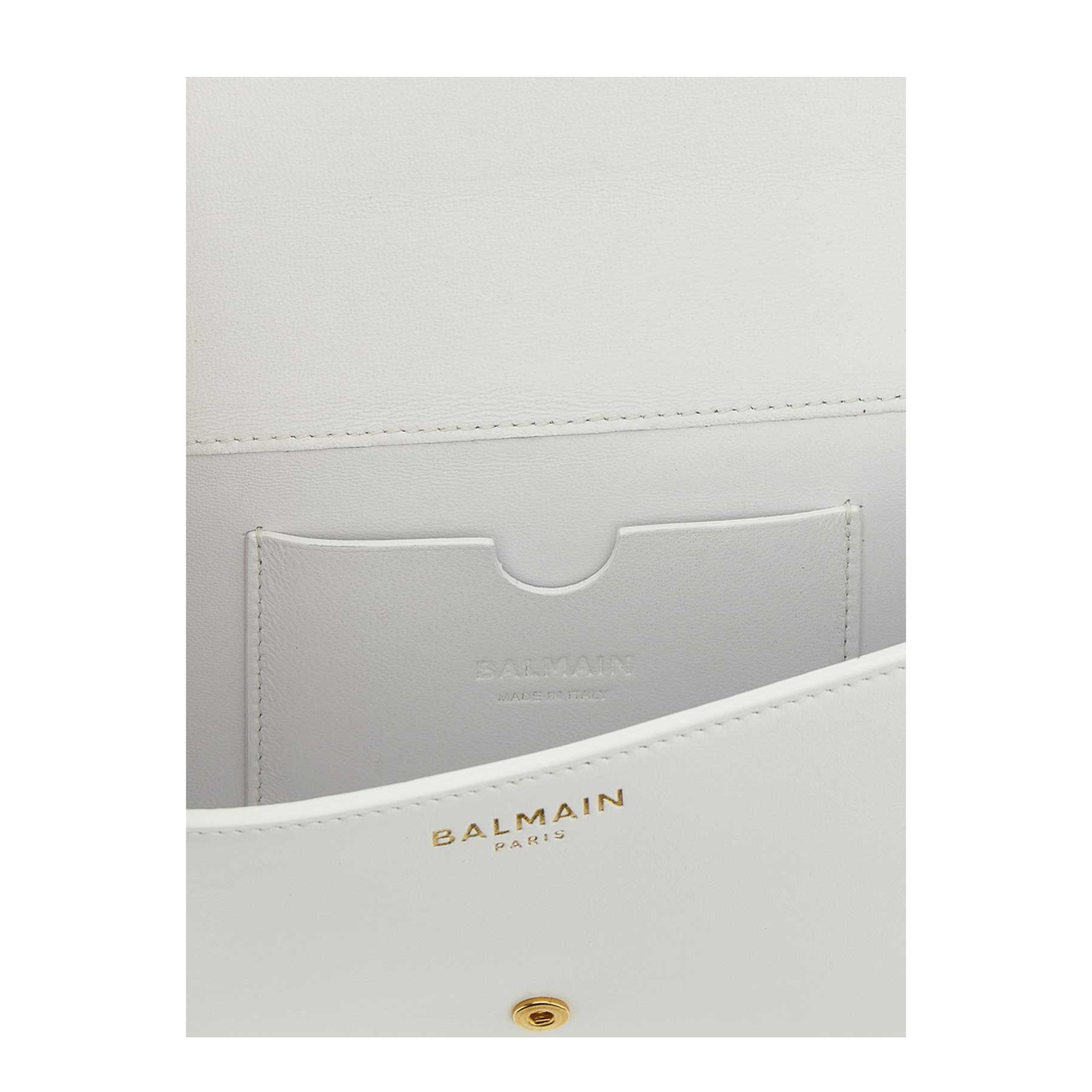 Shuffle Calfskin Wallet On Chain - White - Image 5
