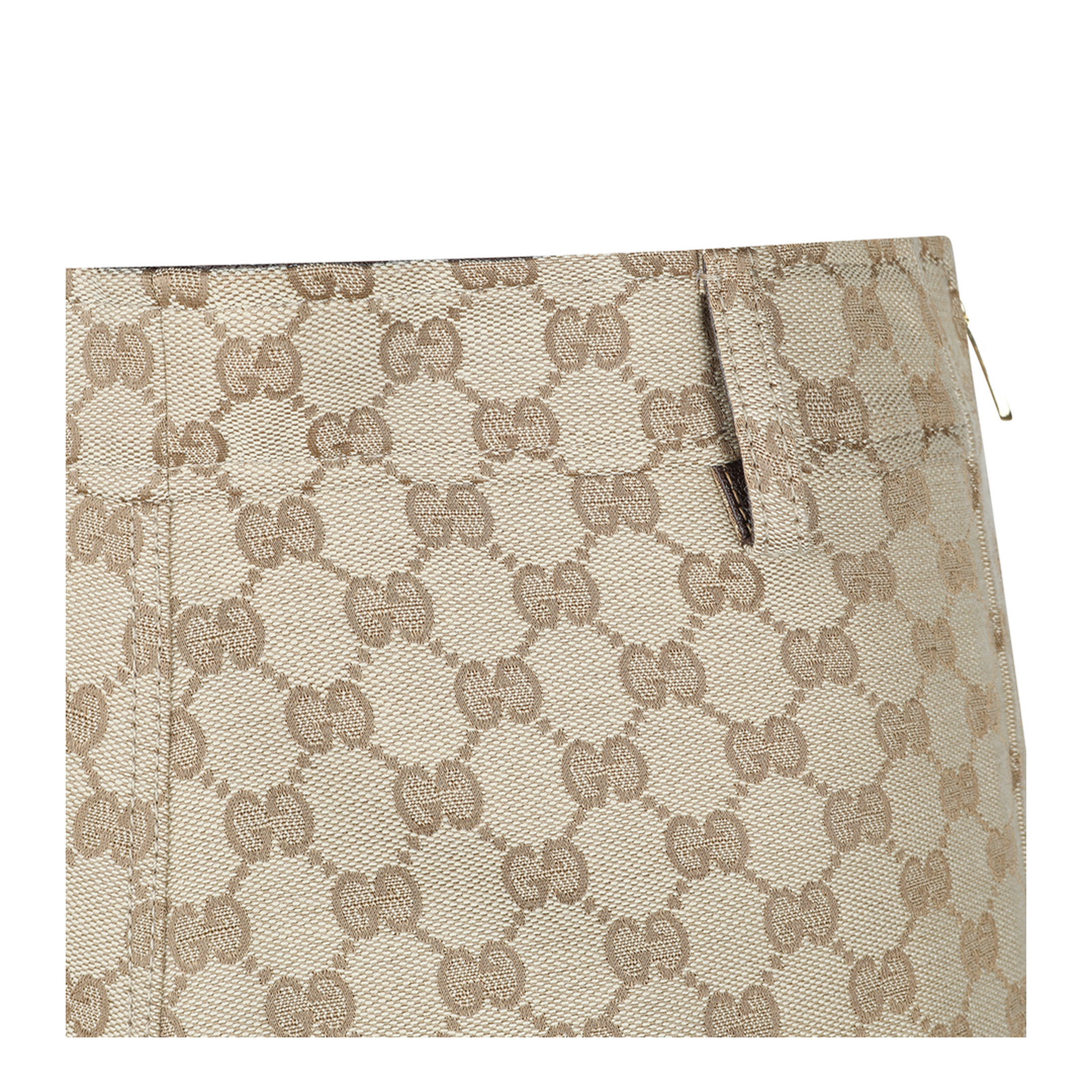 Cotton Canvas Fabric Skirt in Sand - Image 5