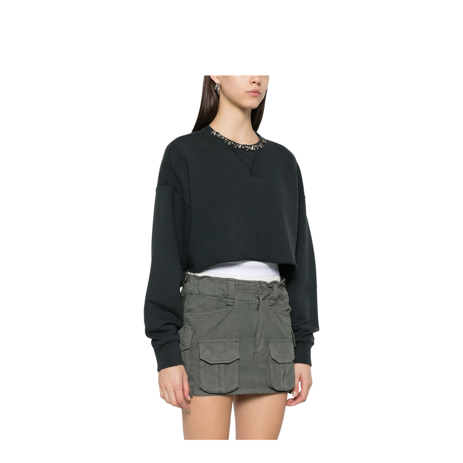 Organic Cotton Cropped Sweatshirt - Image 3