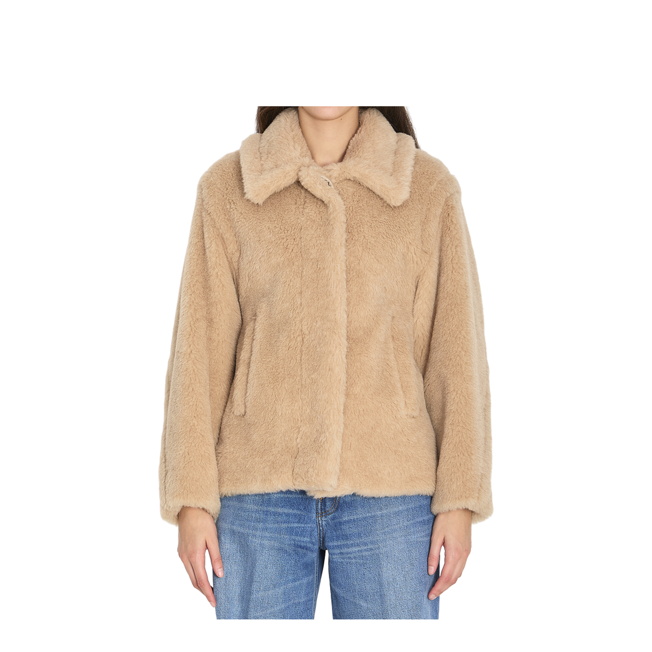 Cropped Teddy Coat - Image 1