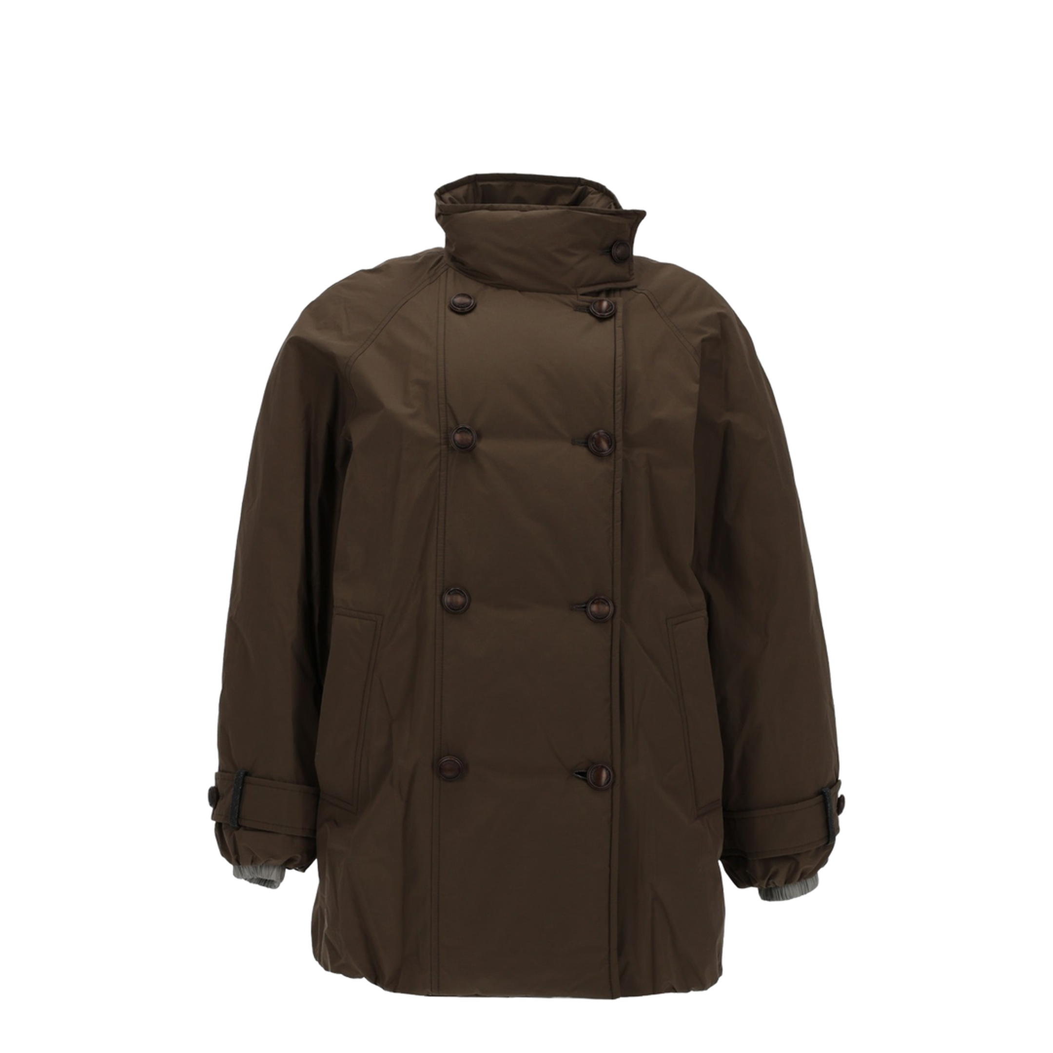 Brown Double-Breasted Coat - Image 1