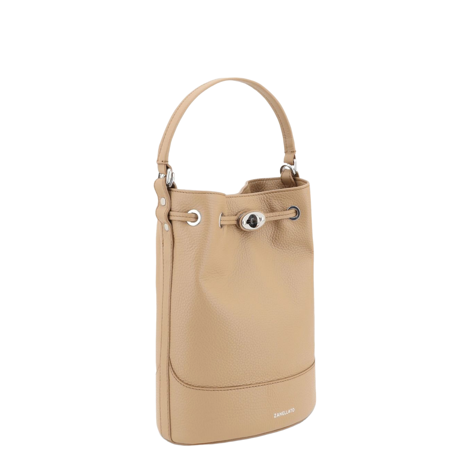 Monda Daily Small Calfskin Bucket Bag - Light Brown - Image 2