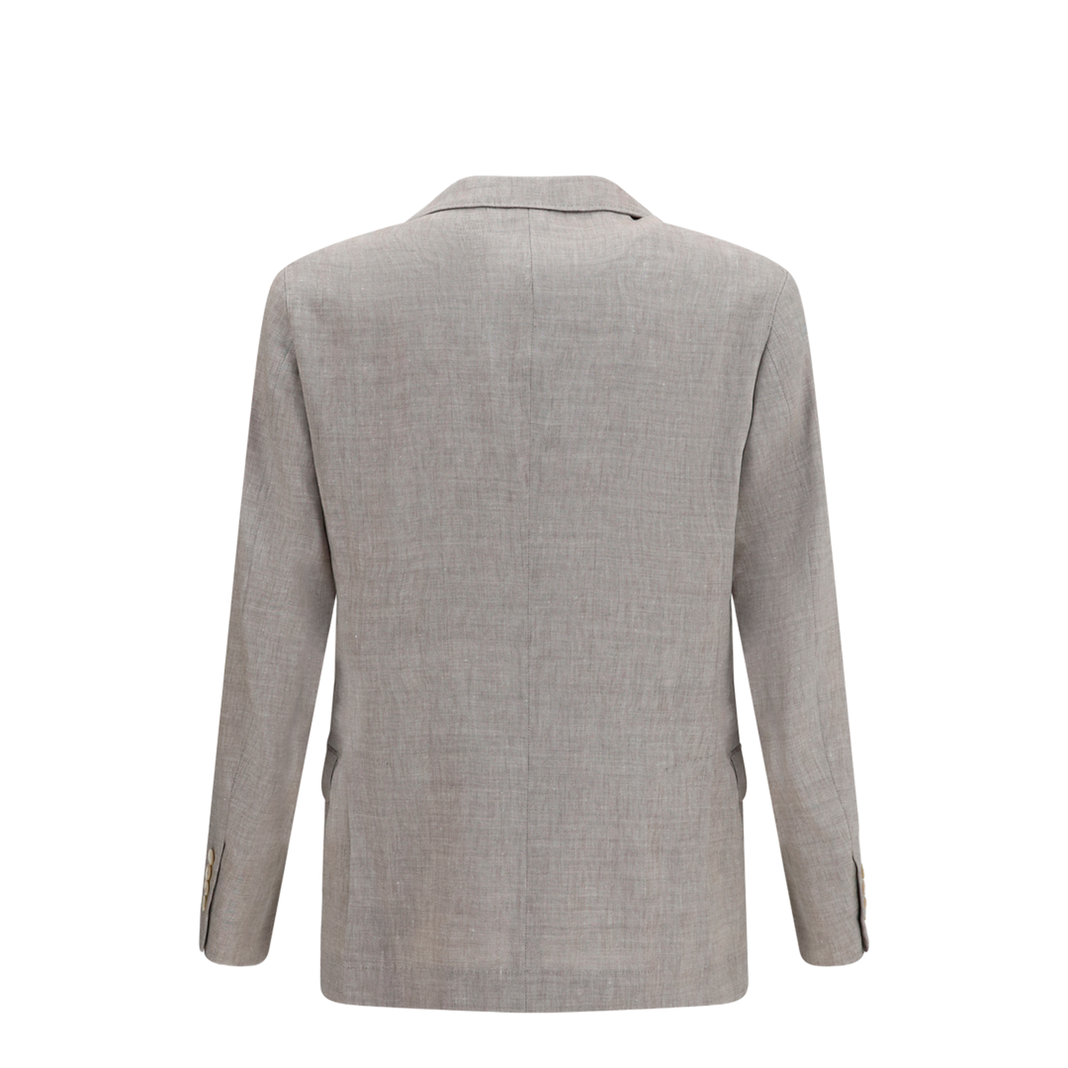 Deconstructed Linen and Wool Chevron Jacket - Image 2