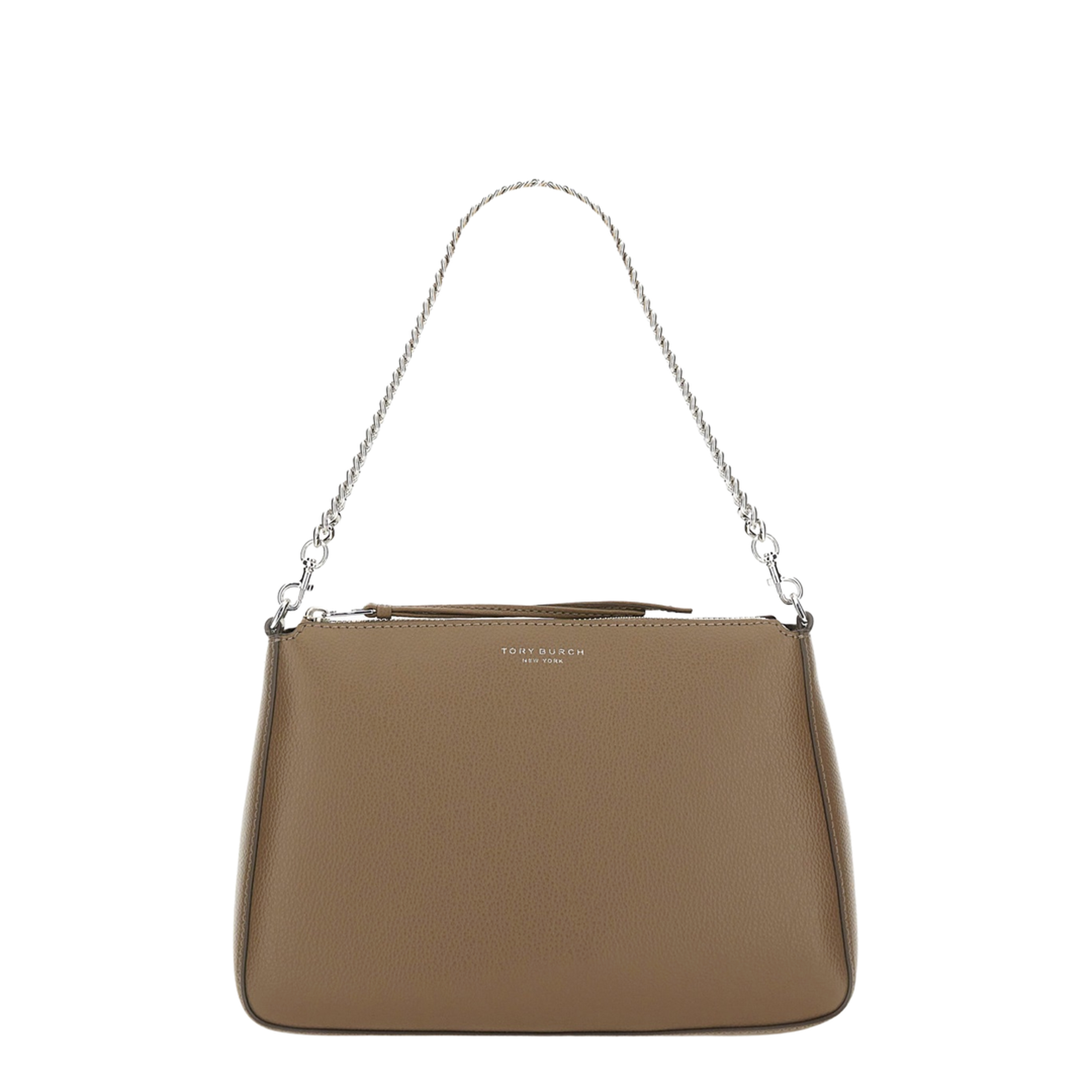 Perry Pebbled Leather Shoulder Bag - Brown - Image 2