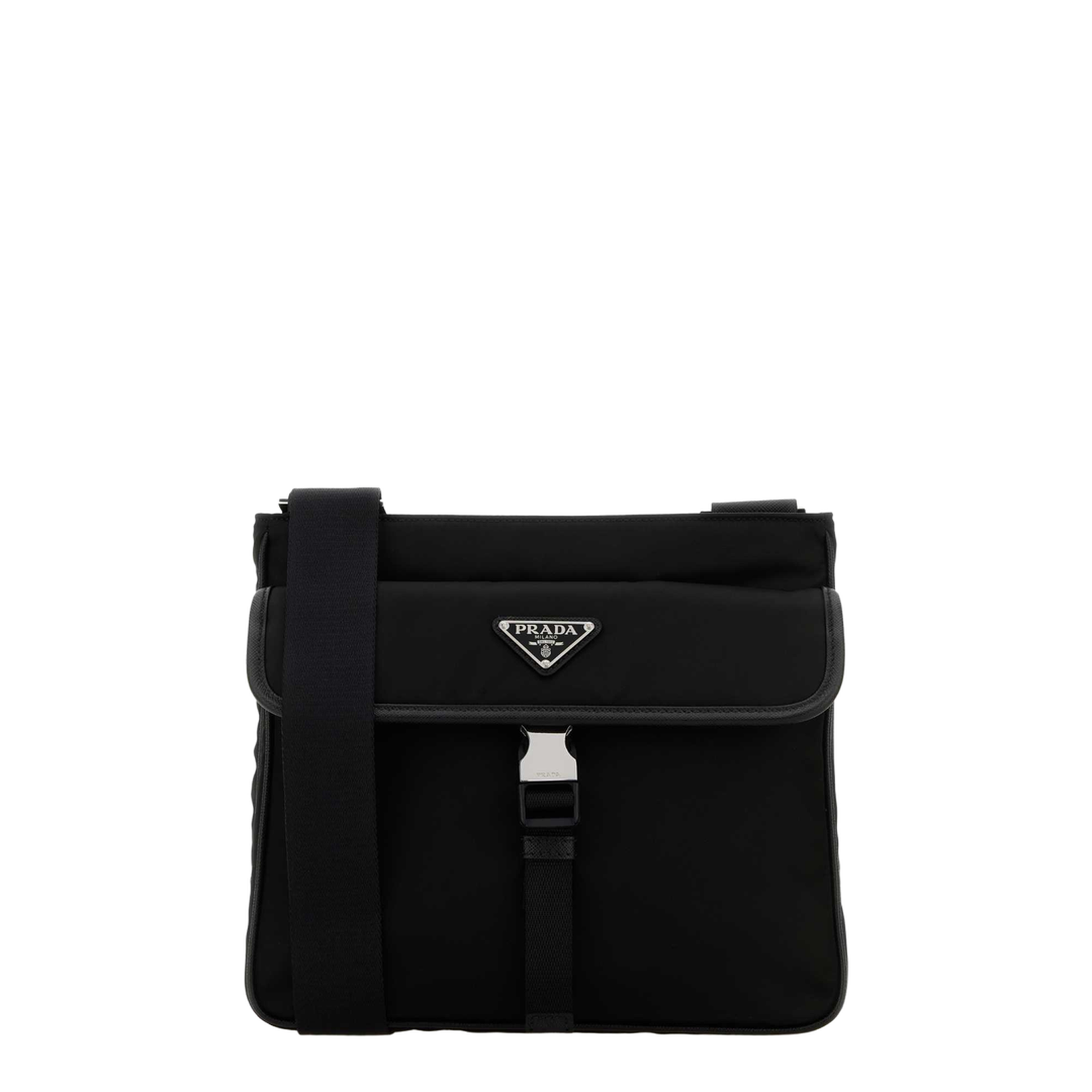 Black Nylon Crossbody Bag - Image 1