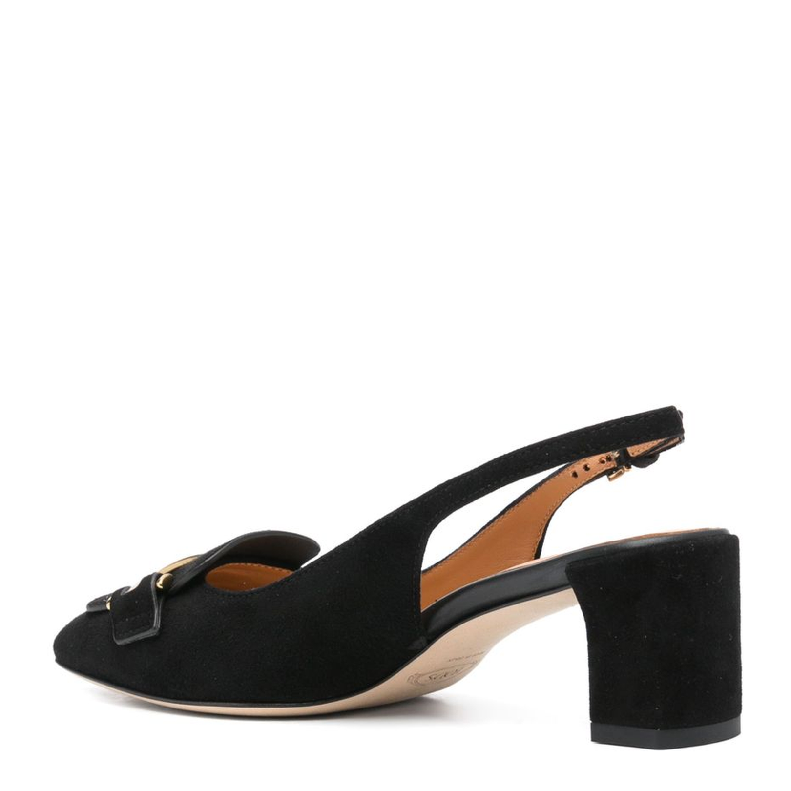 Buckle-Fastening Slingback Strap Low Block Heel - Image 4