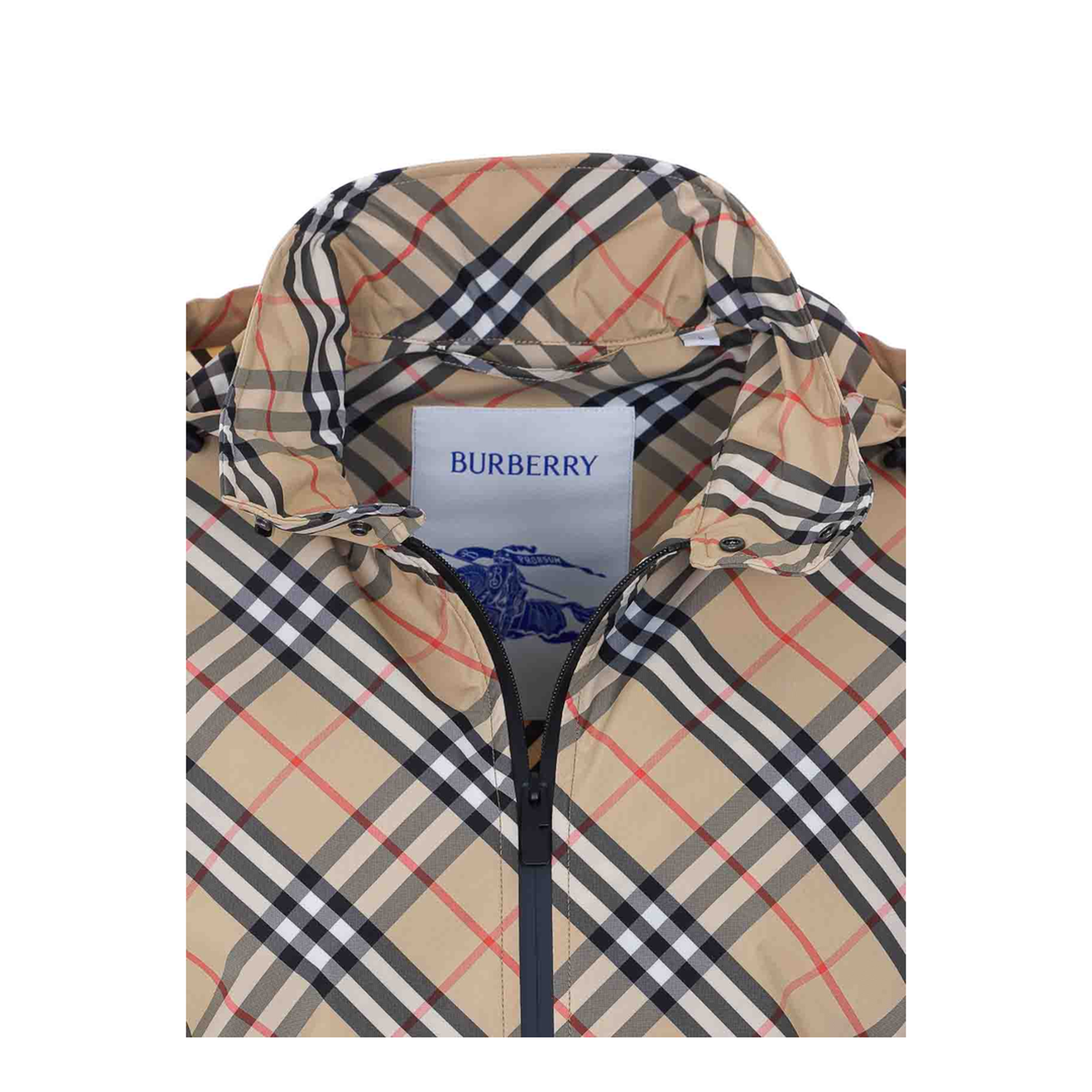 Beige Jacket With Frontal Zip Closure - Image 3