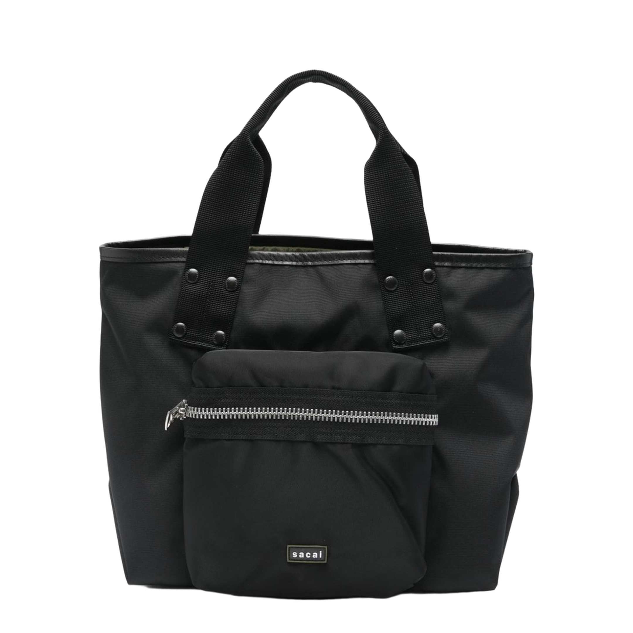 Pocket Tote Medium Polyester Tote - Black - Image 1