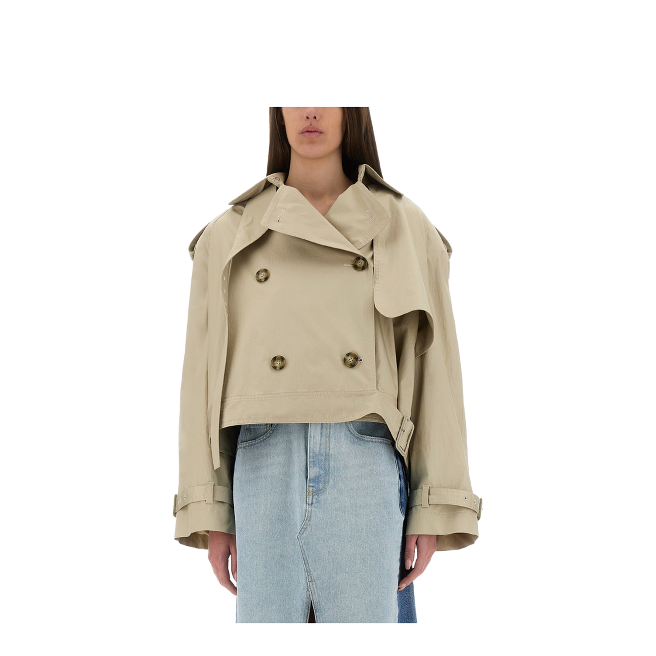 Short Trench Coat with Belt - Image 1