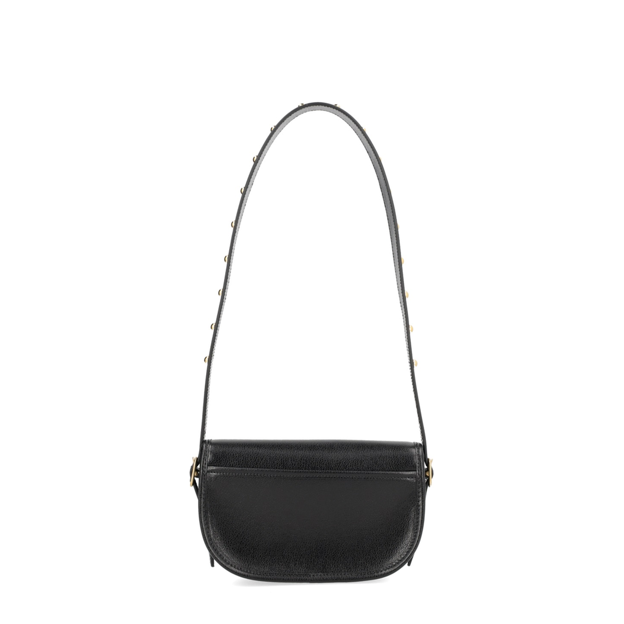 Safety-Pin-Detail Leather Shoulder Bag - Image 3