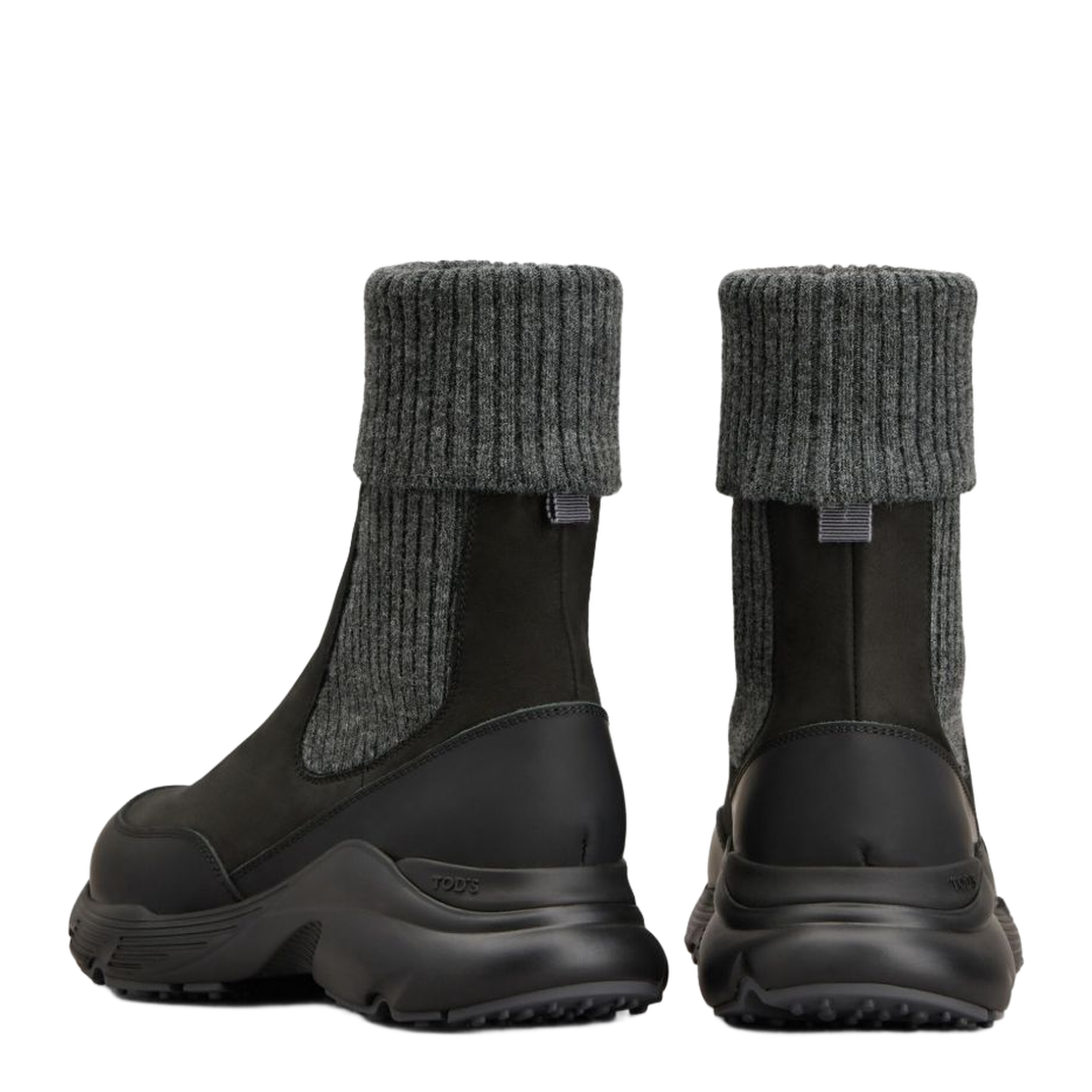 Chelsea Boots in Nubuck and Knit - Image 2