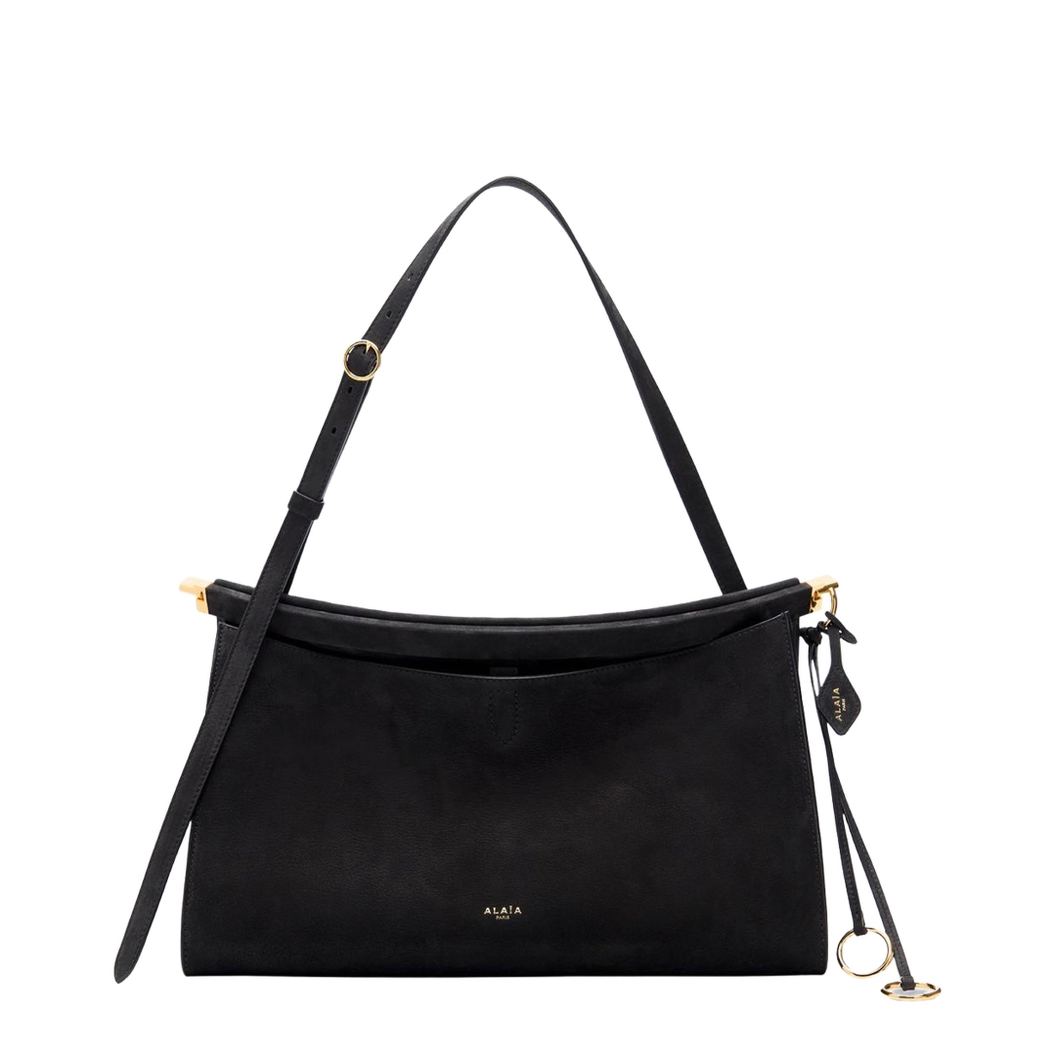 Le Click Pocket 35 Nubuck Crossbody - Noir - Image 1