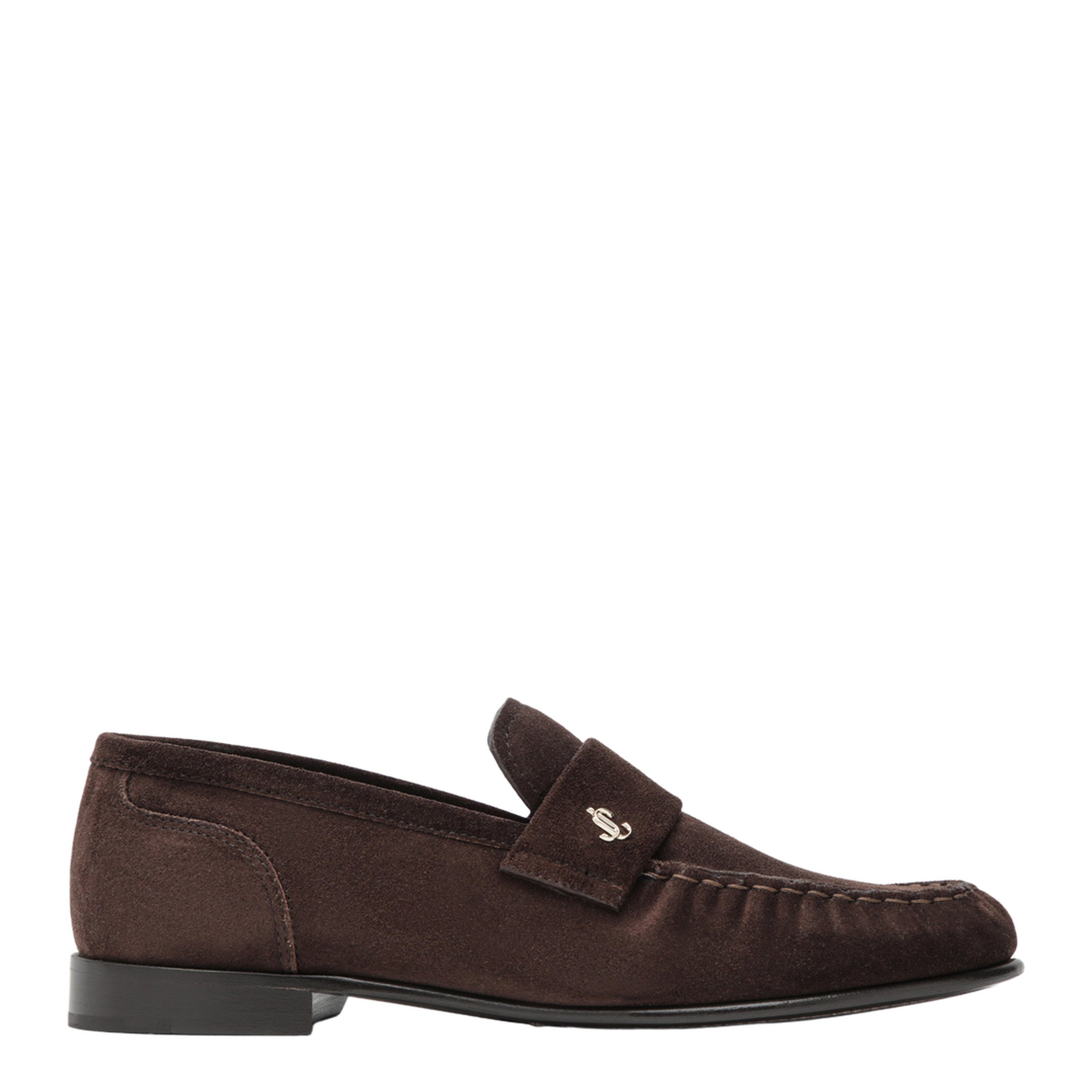 Suede Leather Loafers in Chocolate - Image 1