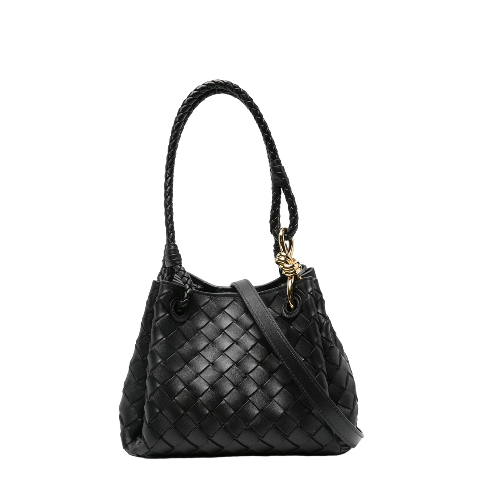 Parachute Small Leather Shoulder Bags - Black - Image 1