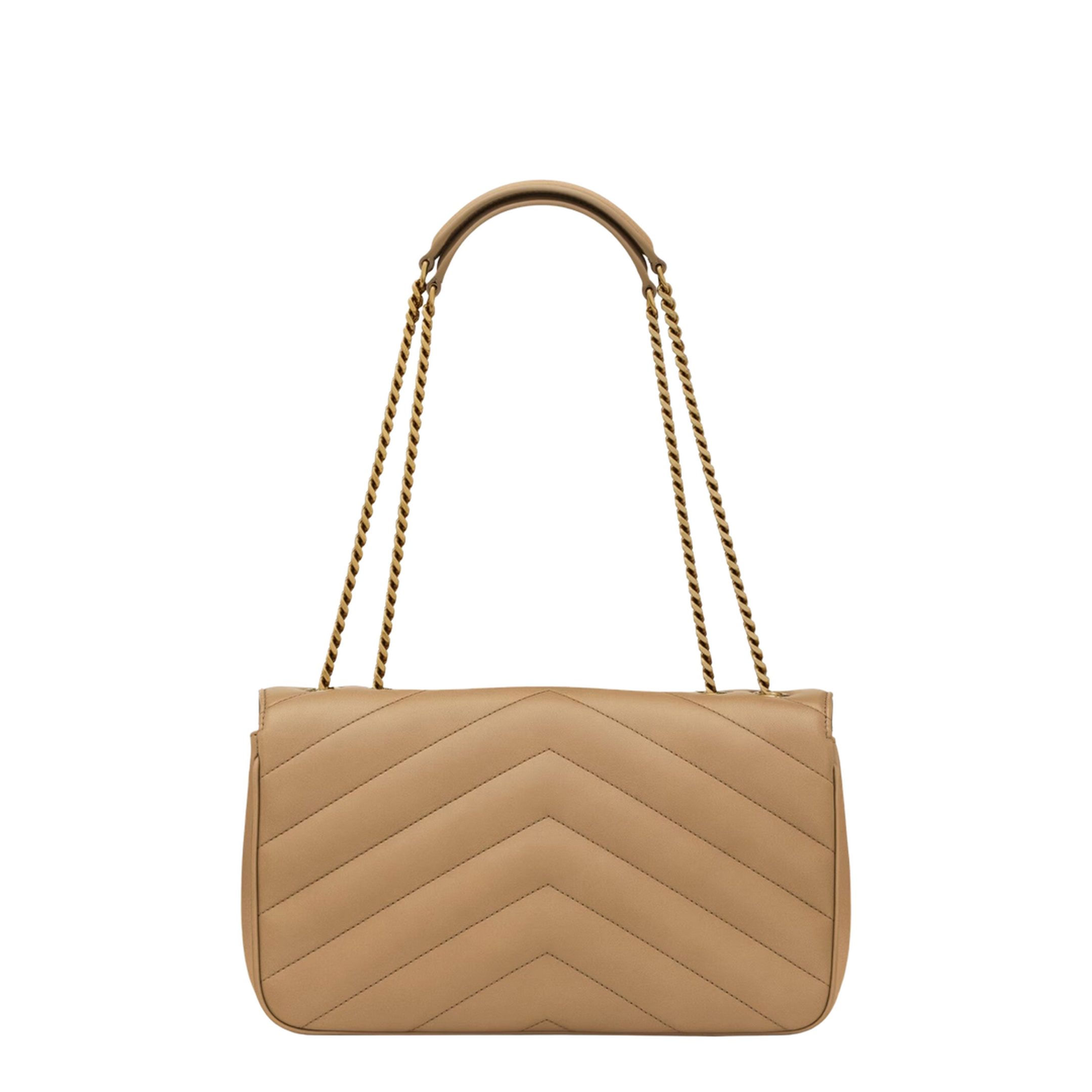 LOULOU Medium Lambskin Shoulder Bag - Natural Tan - Image 2