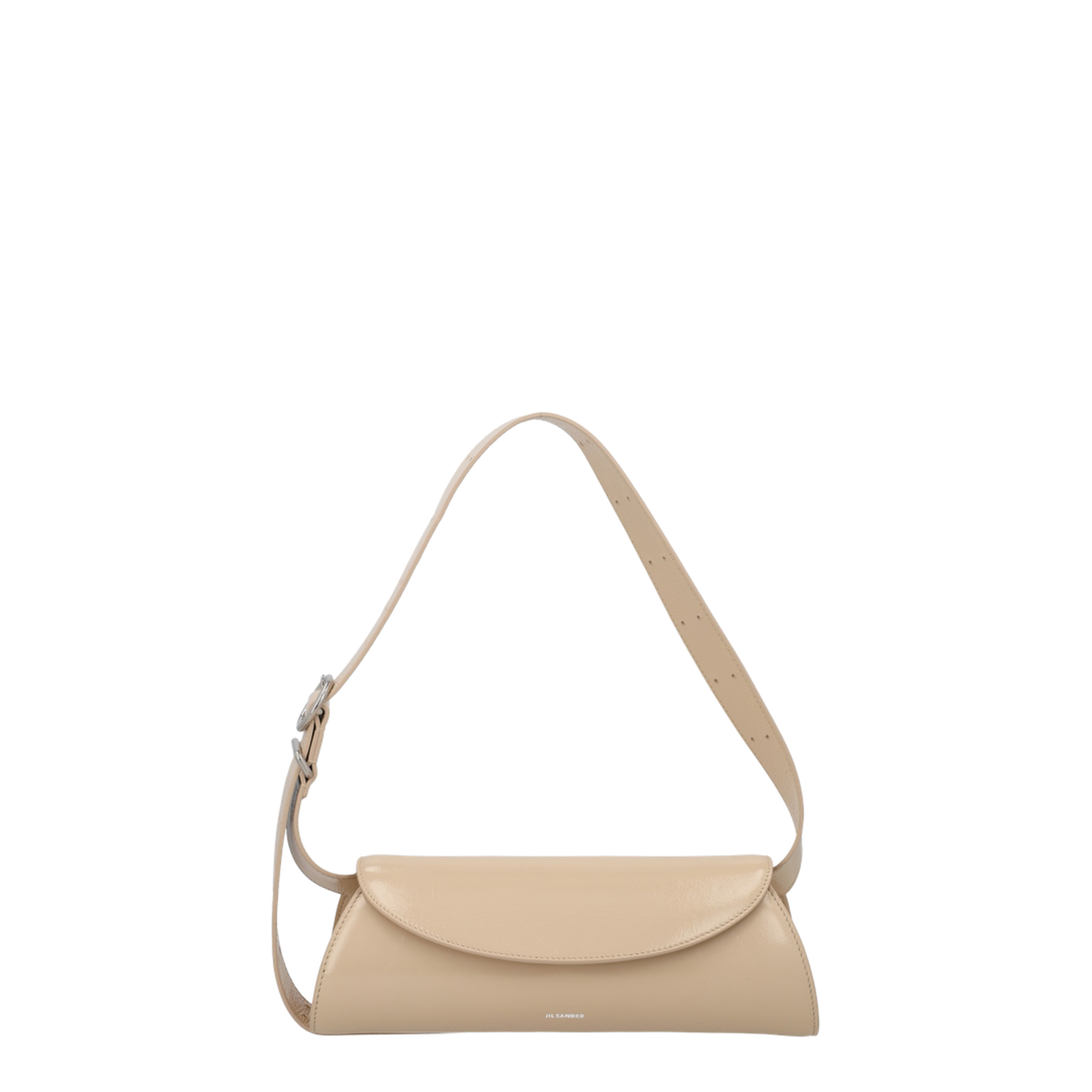 Cannolo Small Leather Shoulder Bag - Bone (Beige) - Image 1
