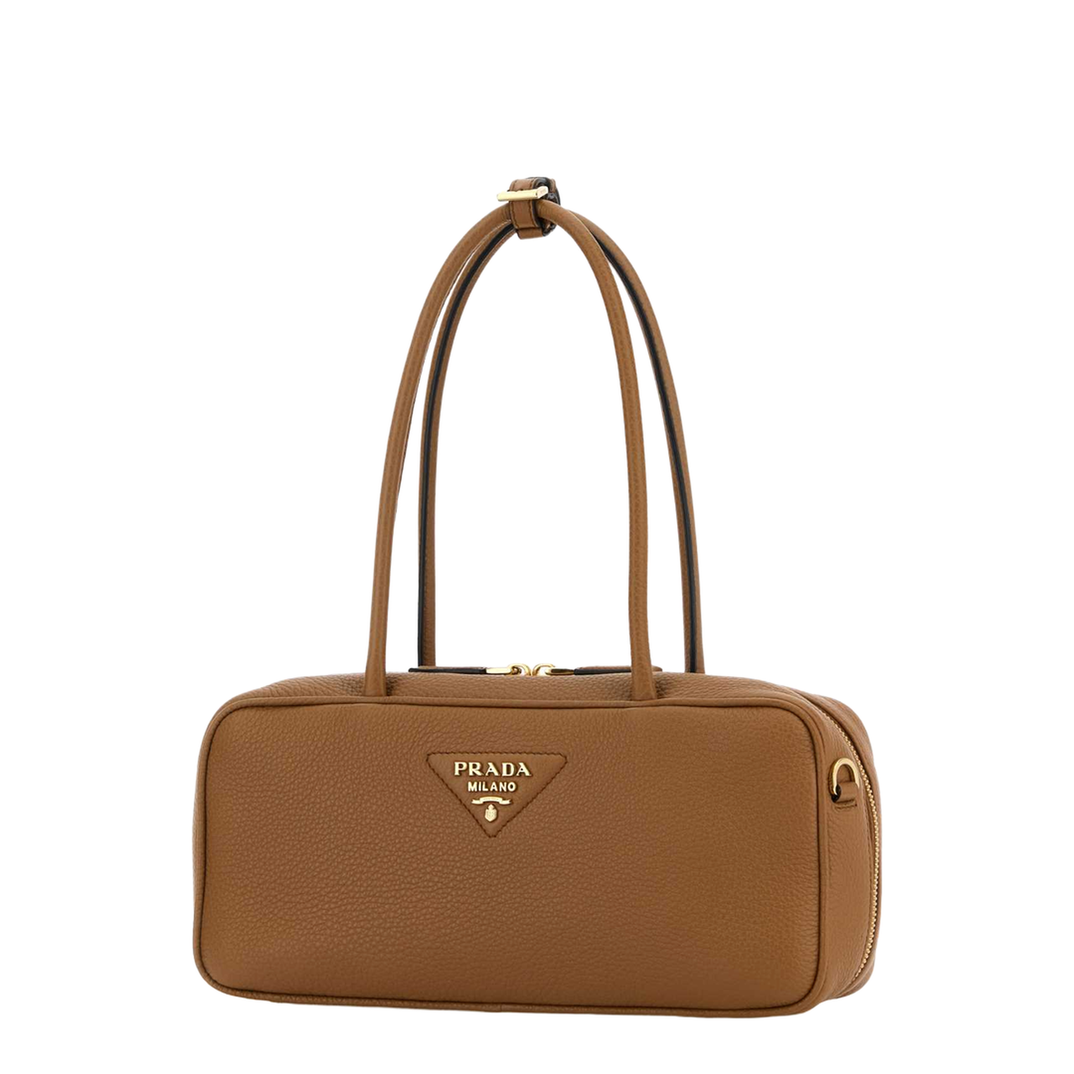Leather Shoulder Bags - Caramel - Image 2