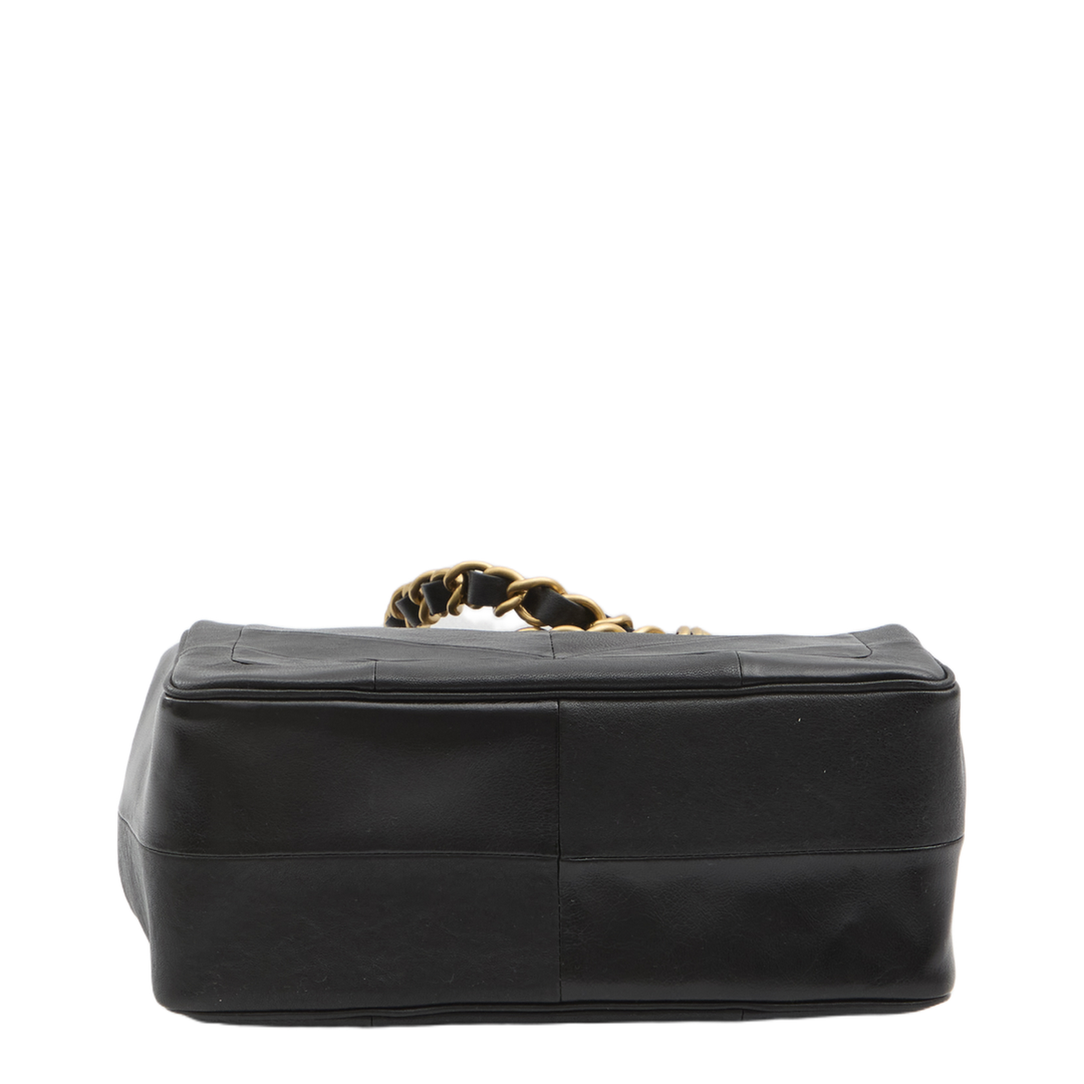 Laseine Small Nappa Leather Shopping Bag - Black - Image 3
