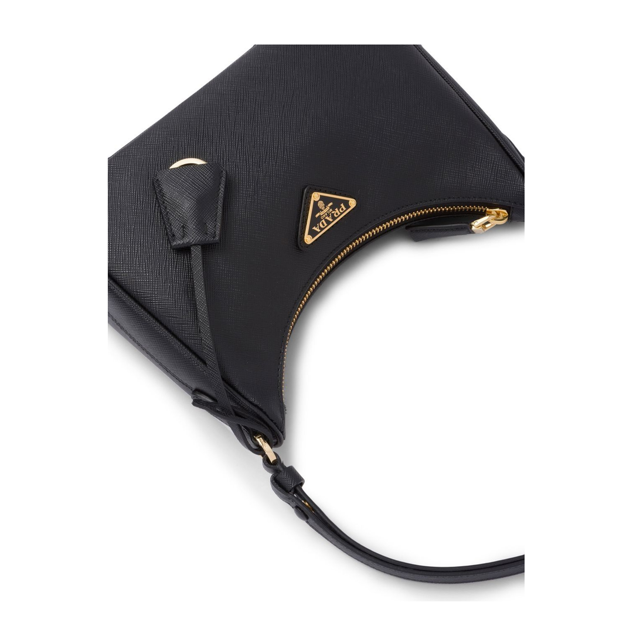 Re-Edition Saffiano Leather Shoulder Bag - Black - Image 6