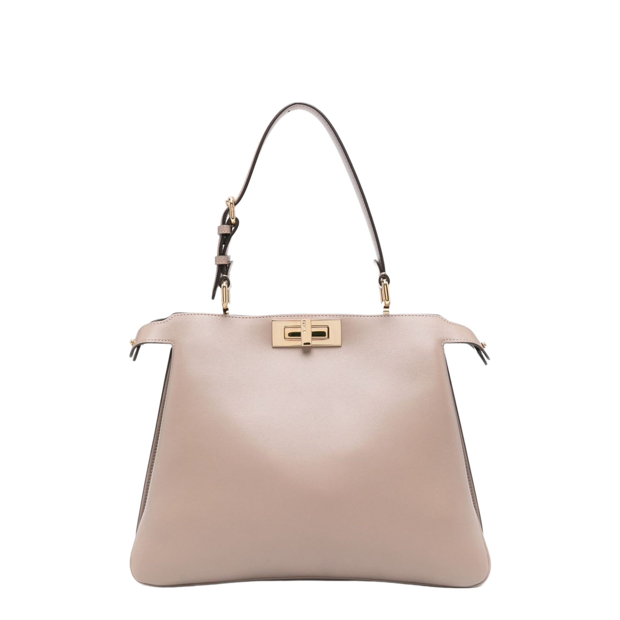 Peekaboo Leather Top Handle Bags - Beige - Image 1