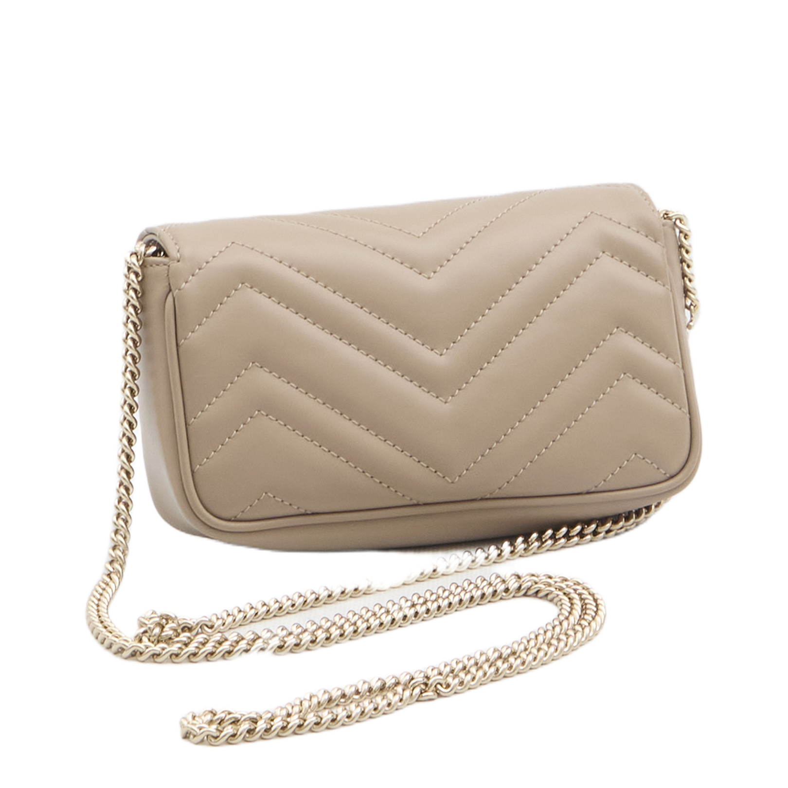 GG Marmont Mini Leather Bag - Beige - Image 2